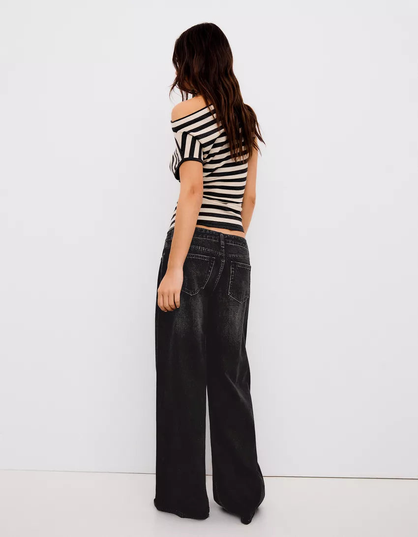Frida Low Rise Wide Leg Jeans