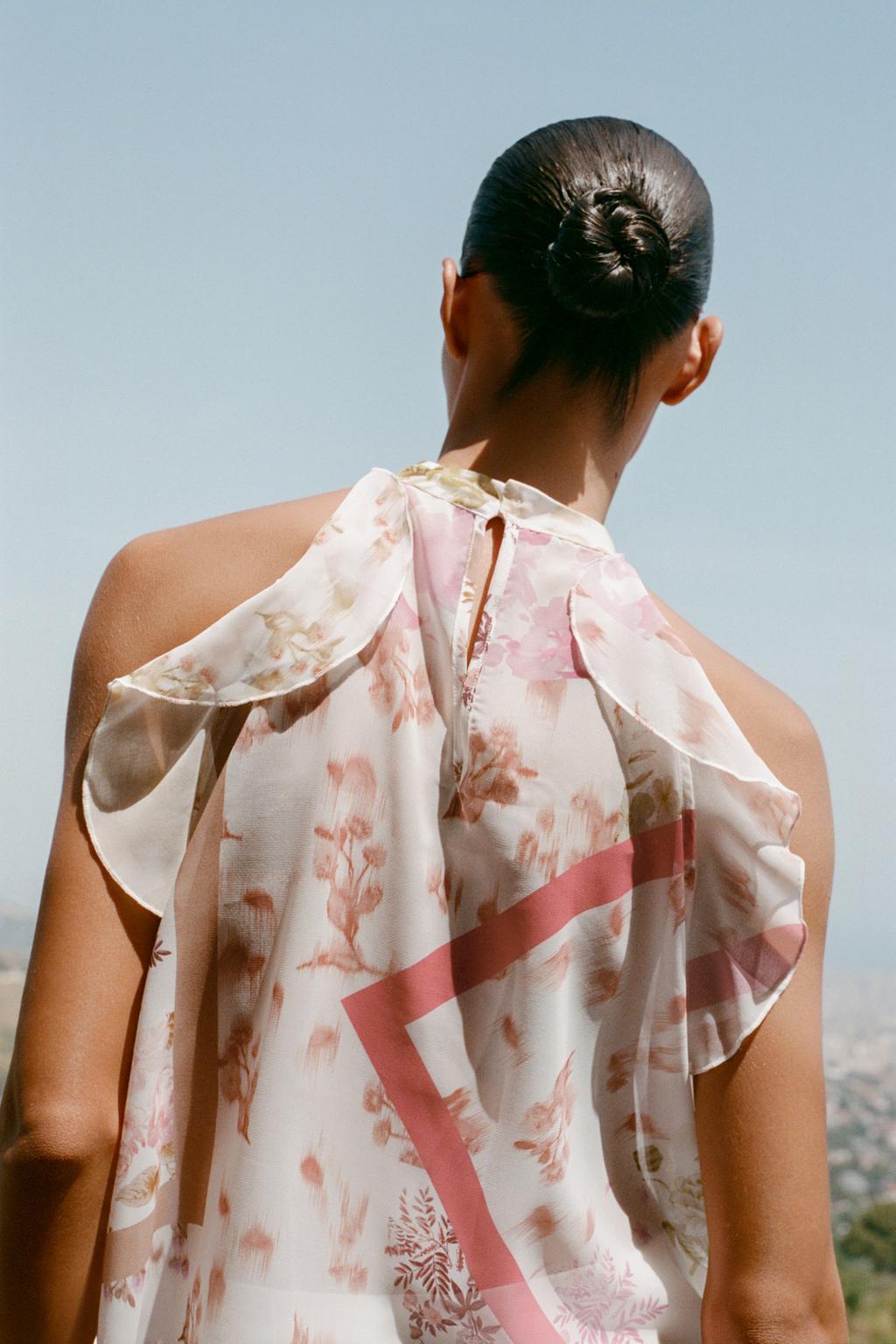 Veronica Floral Ruffle Top