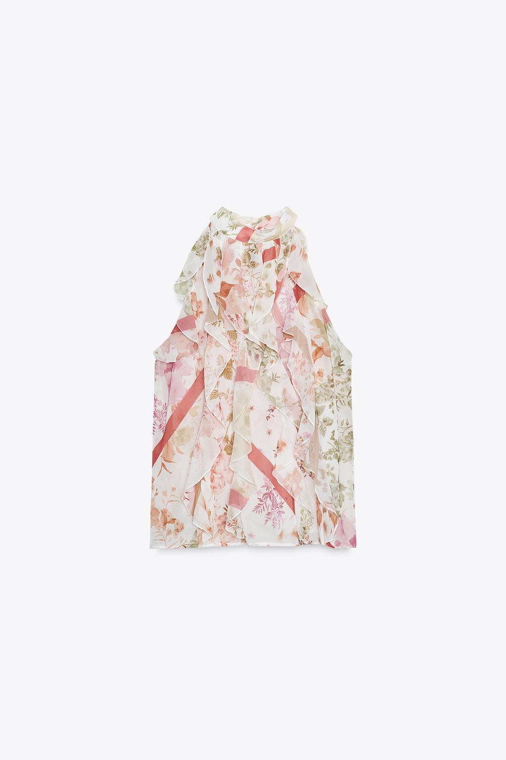 Veronica Floral Ruffle Top