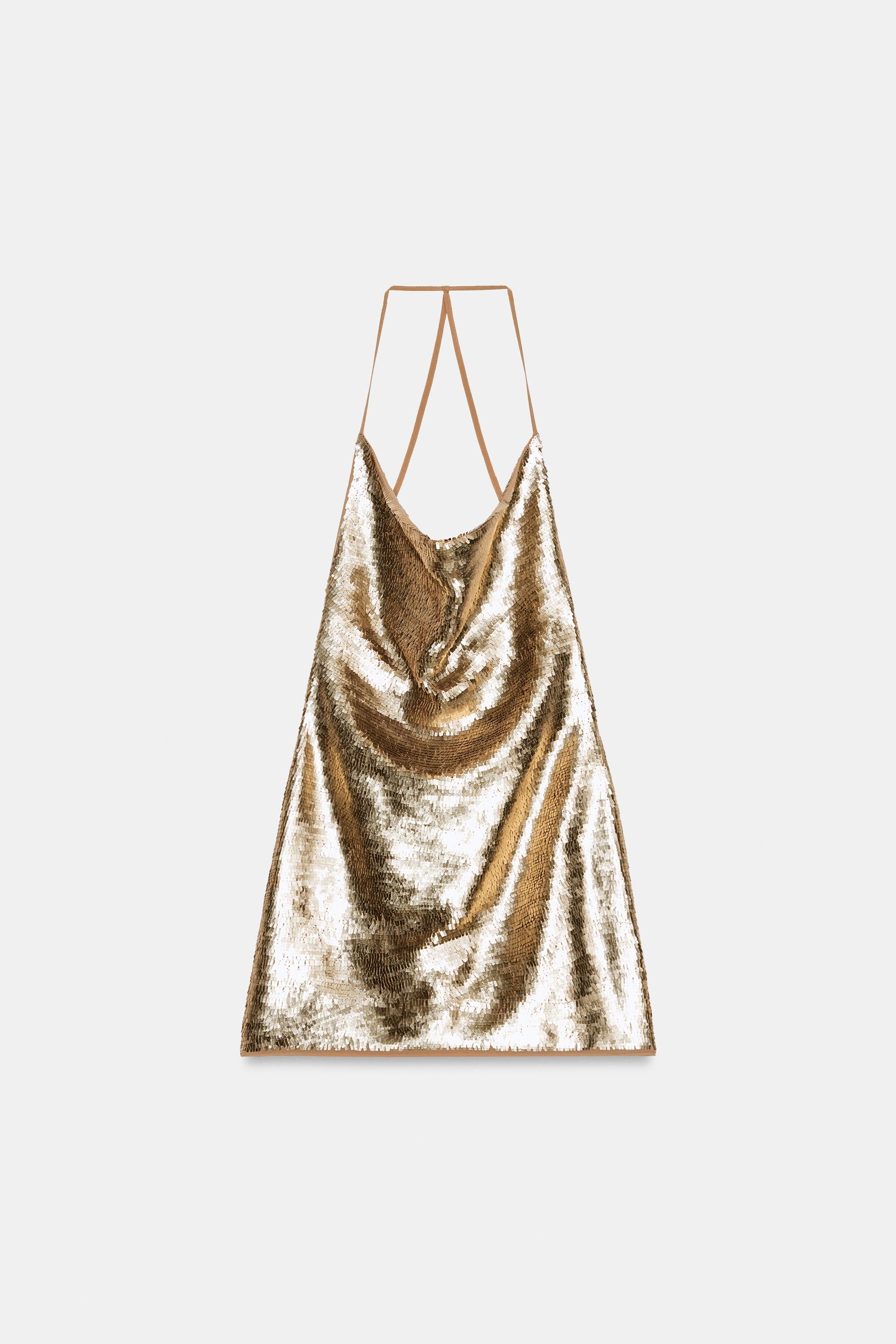 Milena Sequin Halter Mini Dress
