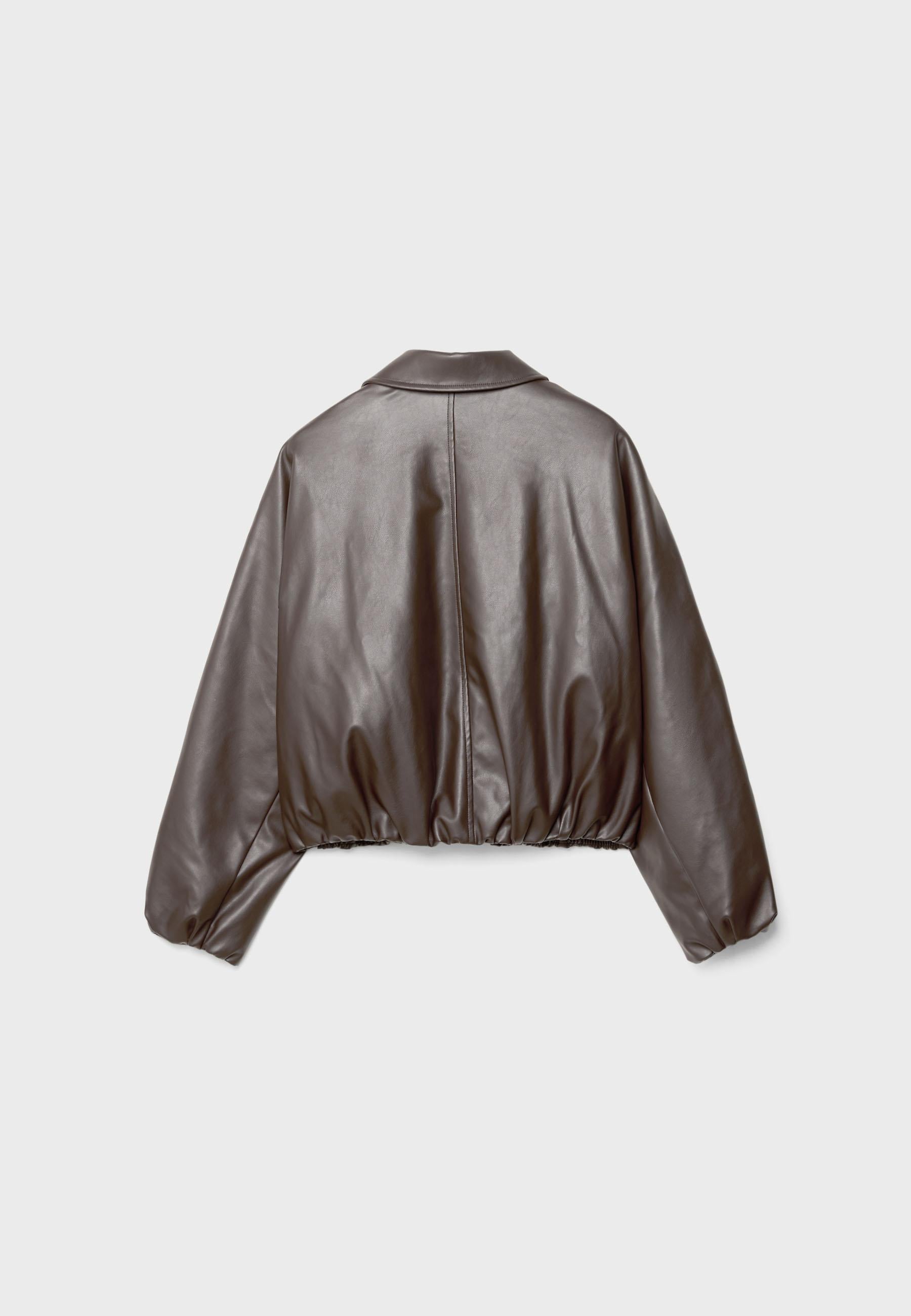 Natasha Faux Leather Bomber