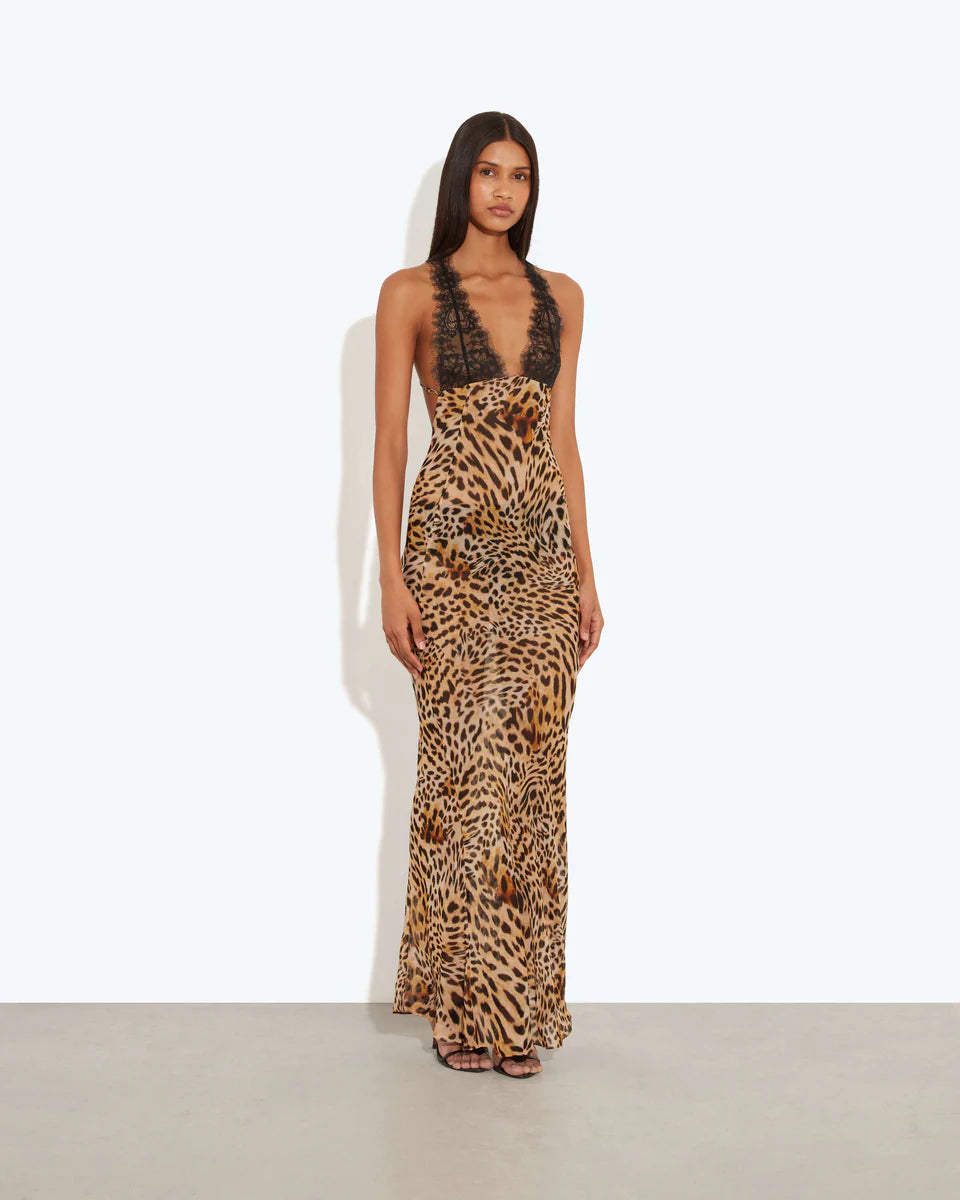 Zofia Leopard Maxi Dress