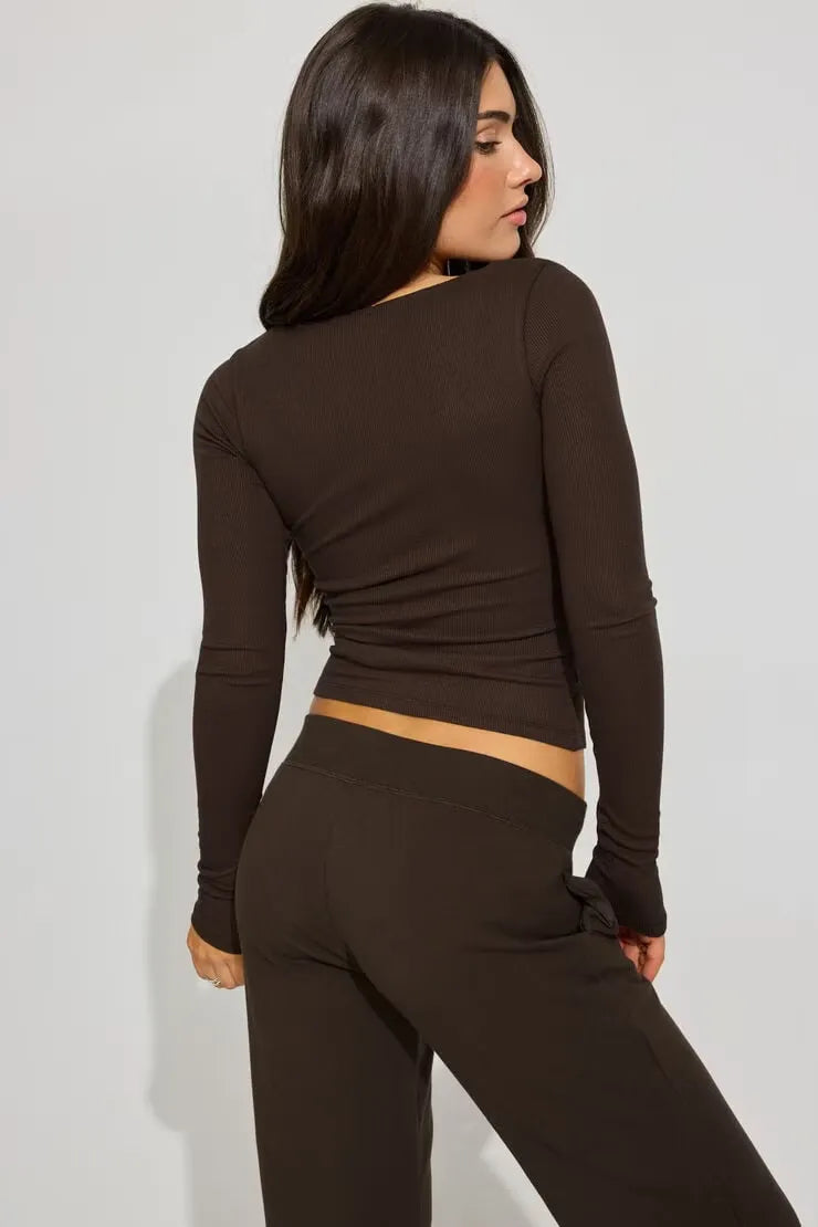 Leila Crossover Longsleeve Top