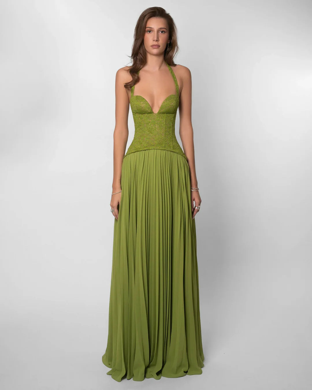 Priya Green Maxi Dress
