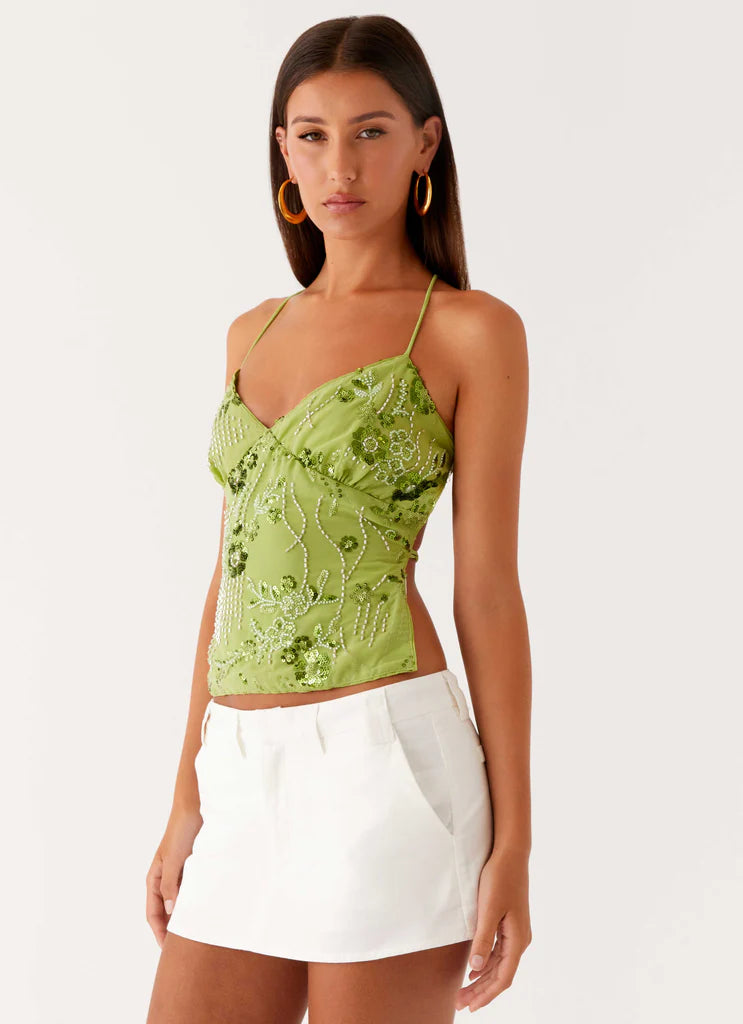 Nydia Sequin Top