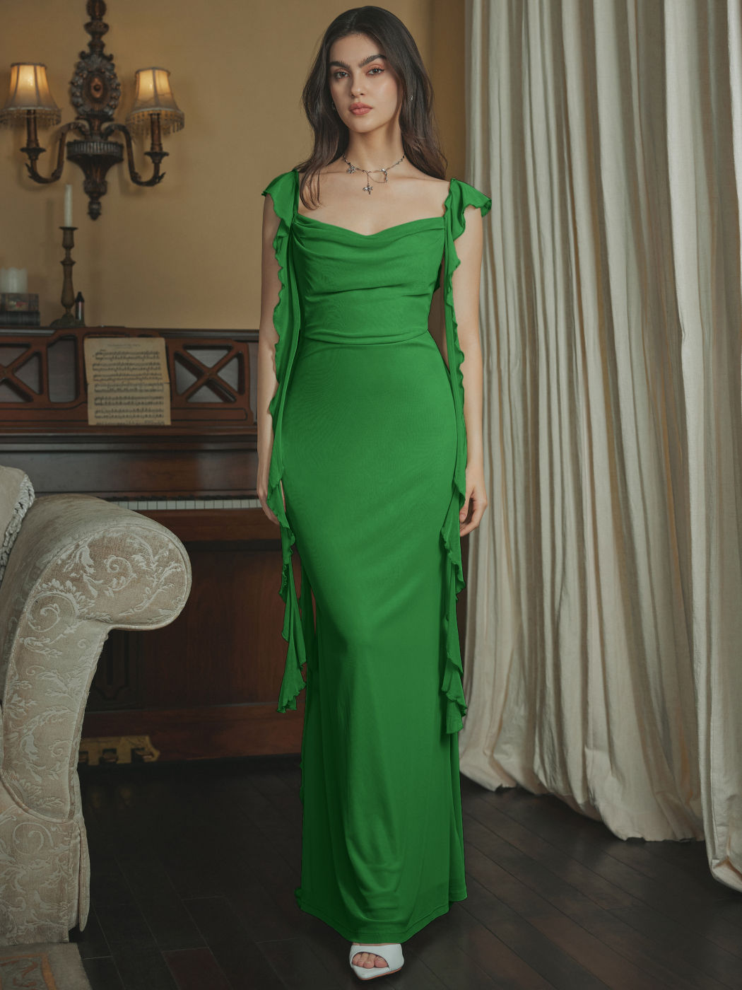 Natalia Ruffle Maxi Dress