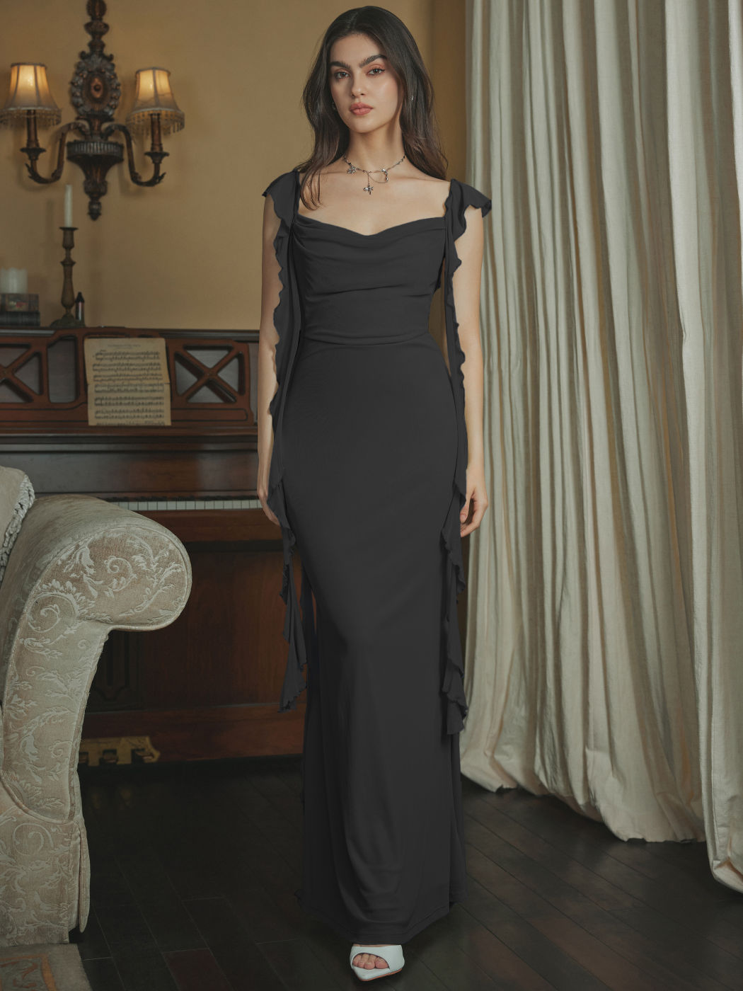 Natalia Ruffle Maxi Dress