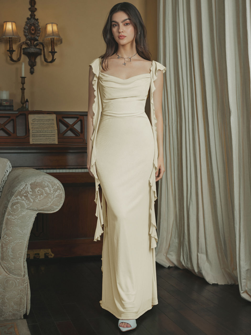 Natalia Ruffle Maxi Dress