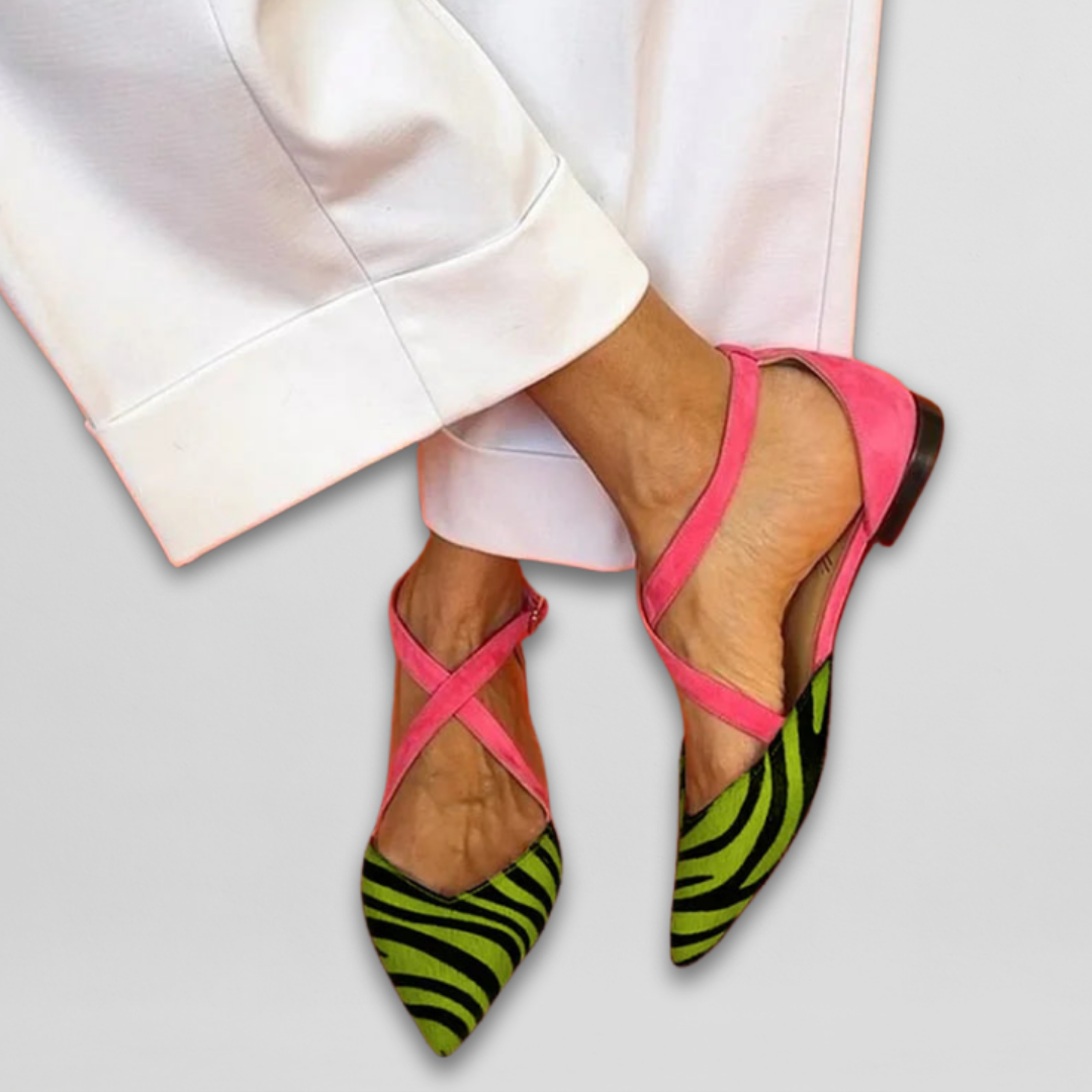 Ellen - Pointed Strap Flats
