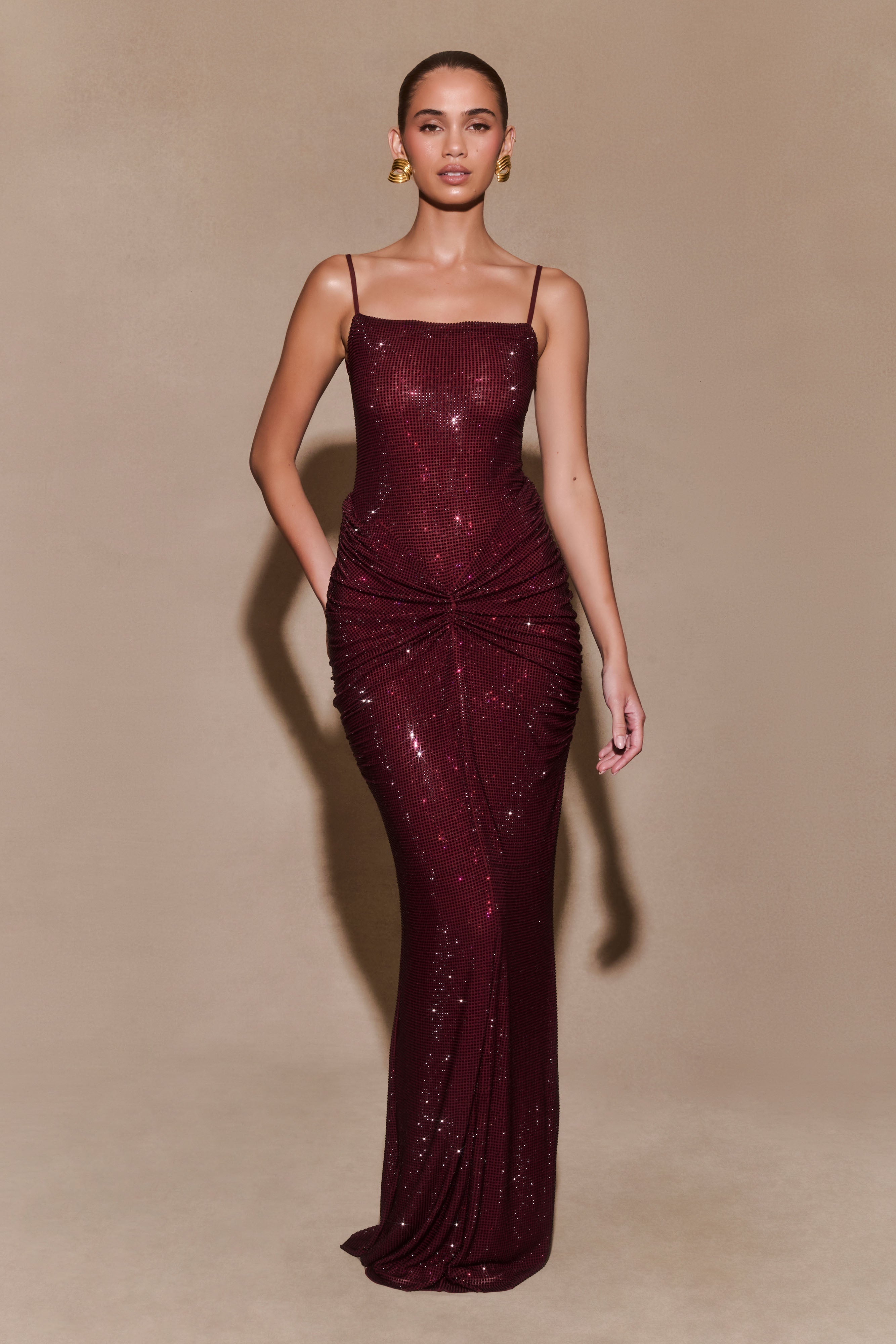 Isabella Satin Maxi Dress