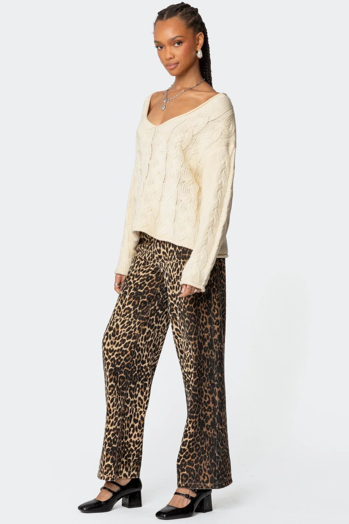 Luca Oversized Cable Knit Sweater