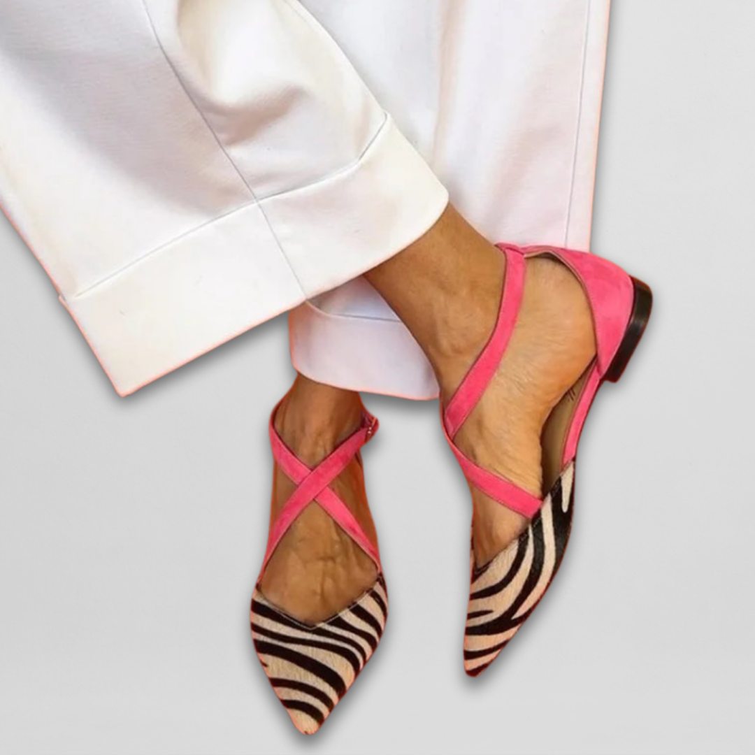Ellen - Pointed Strap Flats