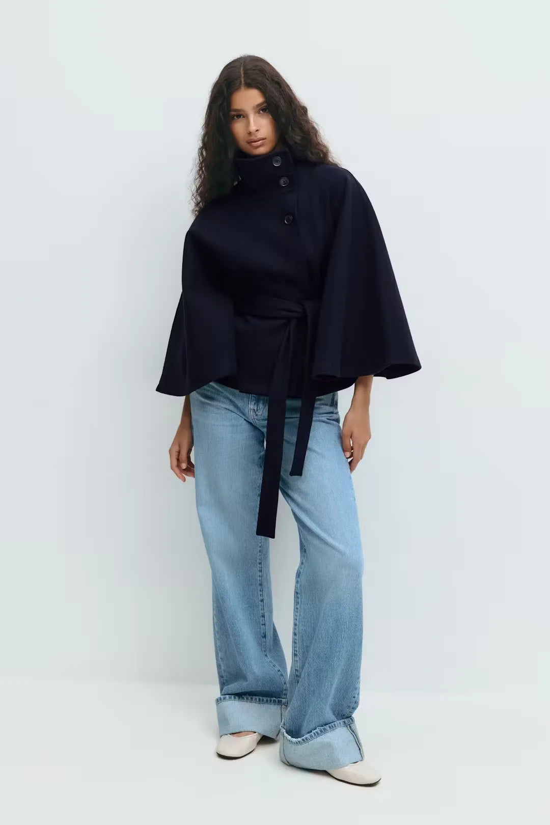 Clove Luxe Belt Cape Coat