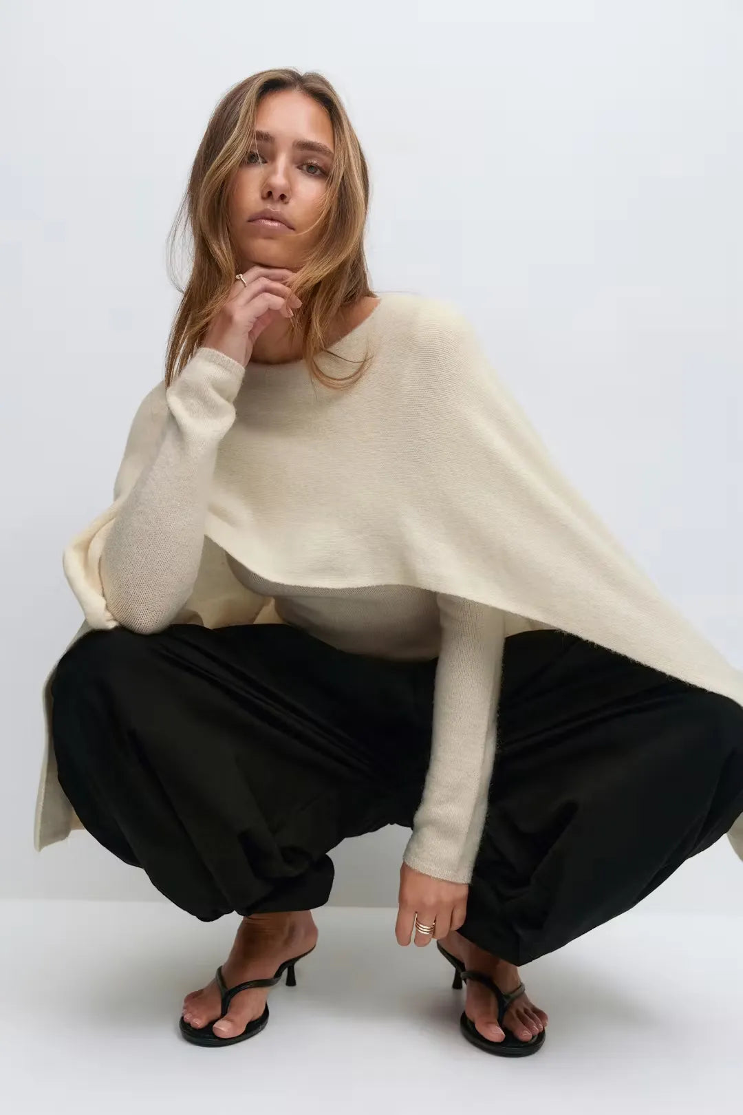 Aimee Knitted Cape Top