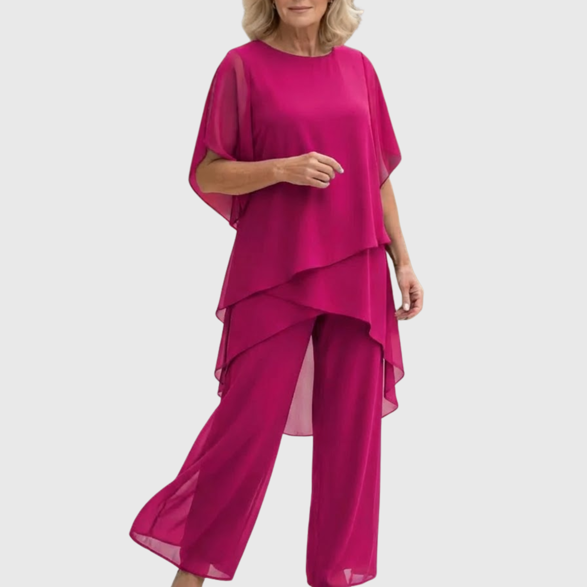Lila | Draped Top With Palazzo Pants