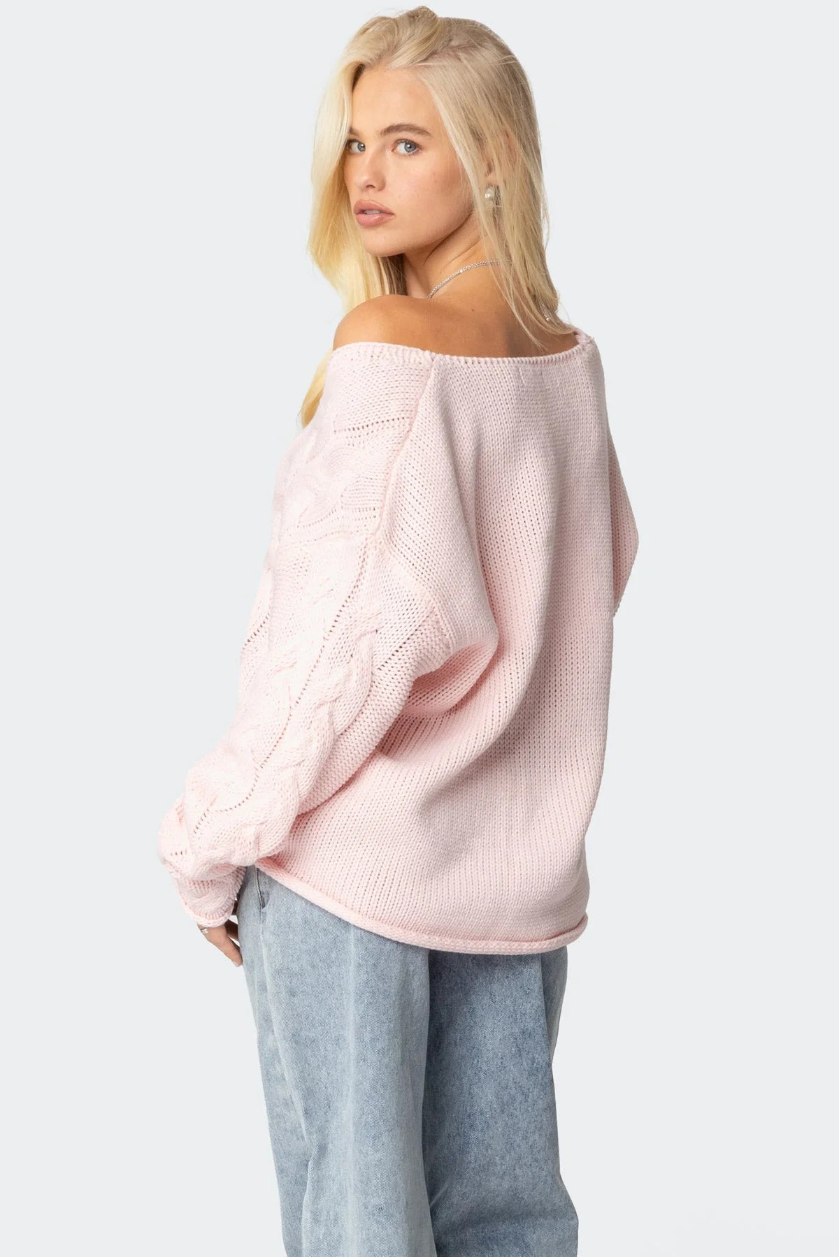 Luca Oversized Cable Knit Sweater