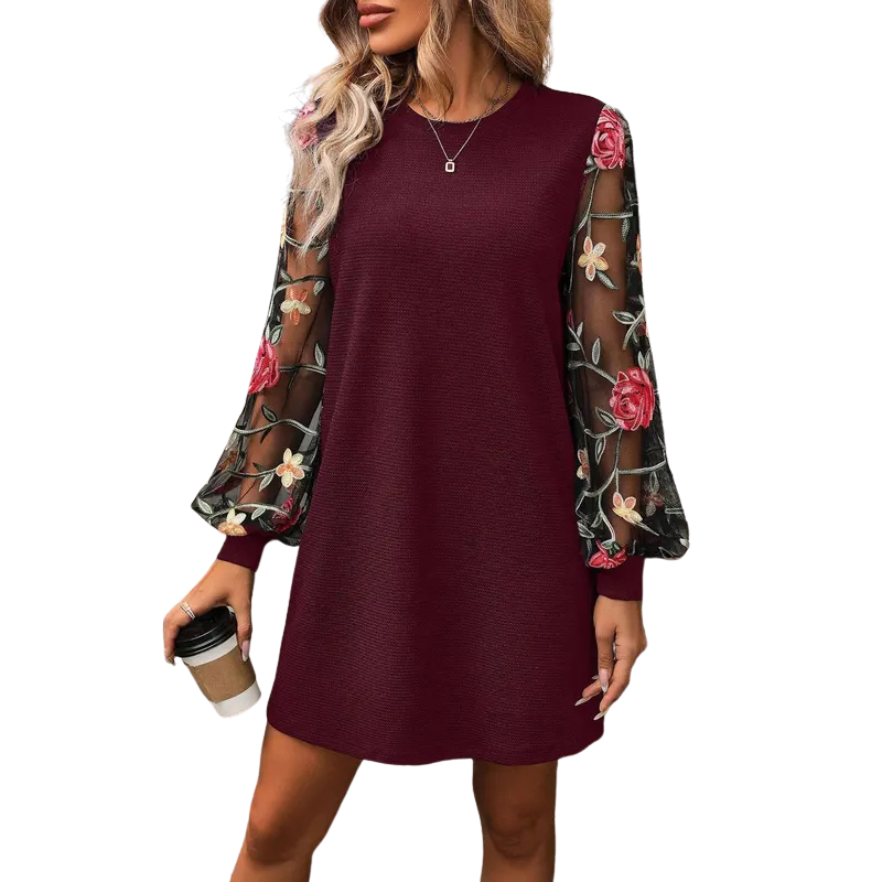 Nora | Elegant Floral Sleeve Dress