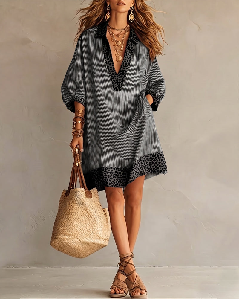 Nena Leopard Midi Dress