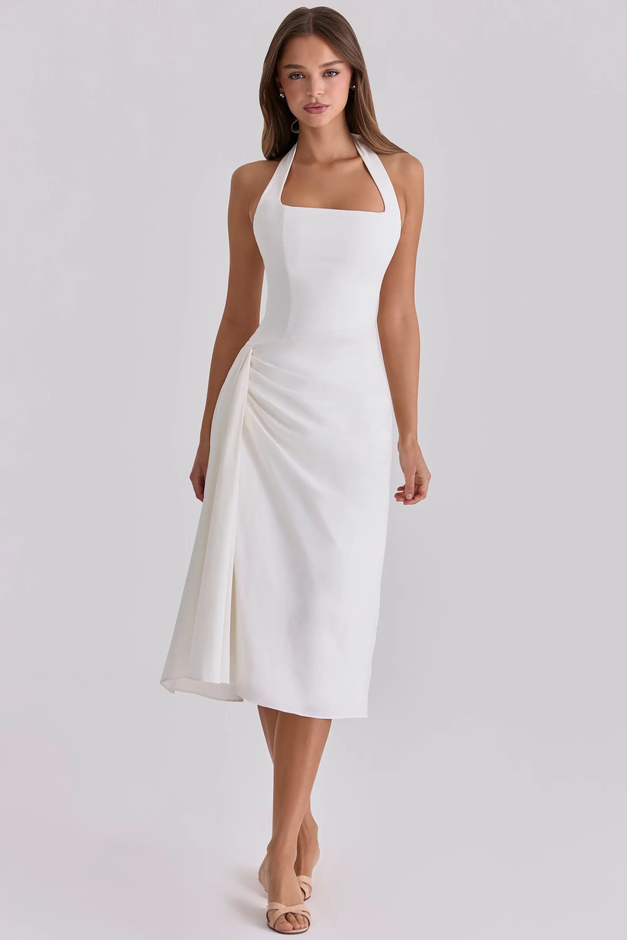 Mila Halter Neck Midi Dress