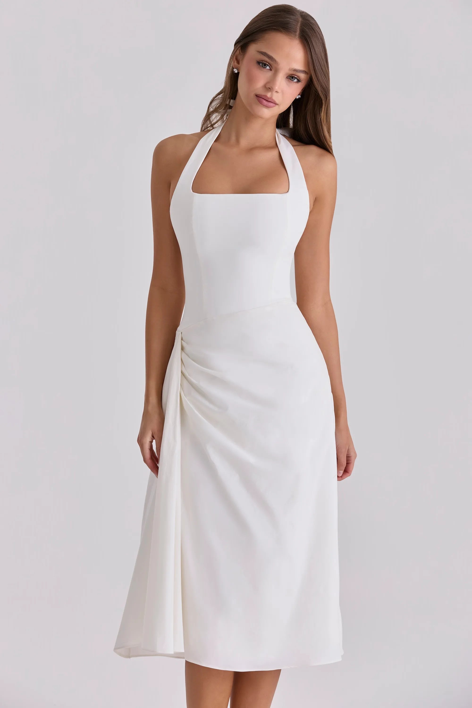 Mila Halter Neck Midi Dress