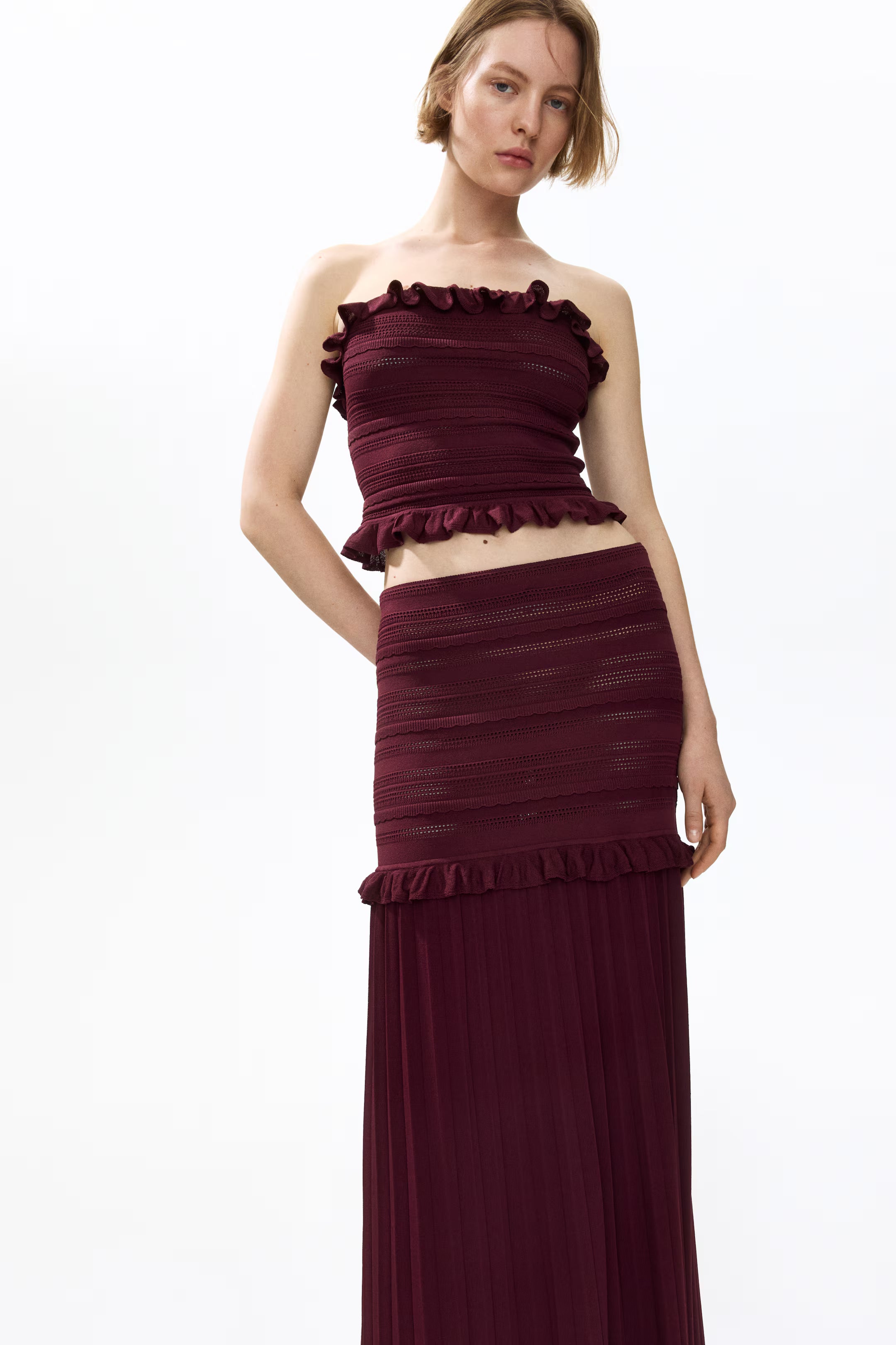 Macey Pleated Knit Set