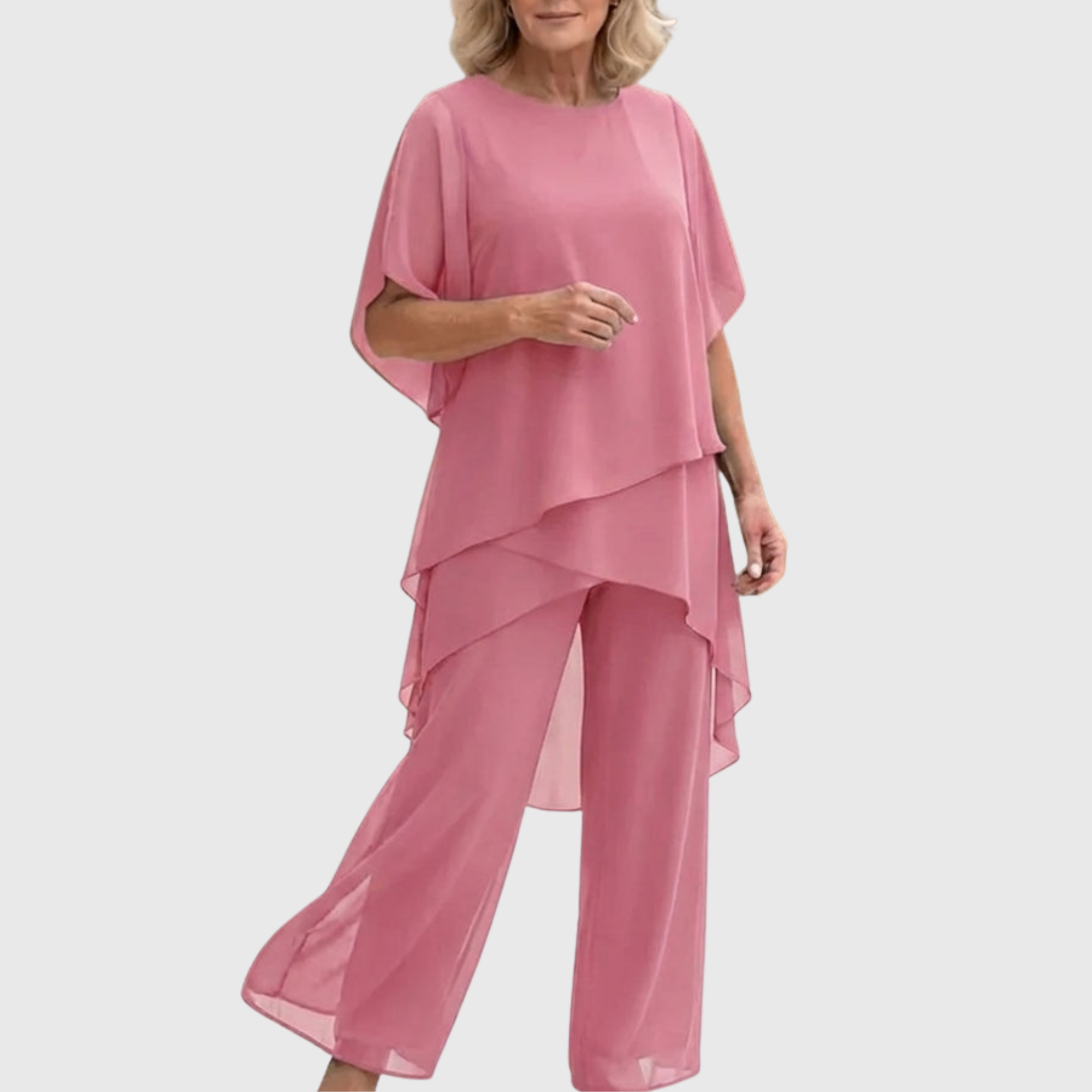 Lila | Draped Top With Palazzo Pants