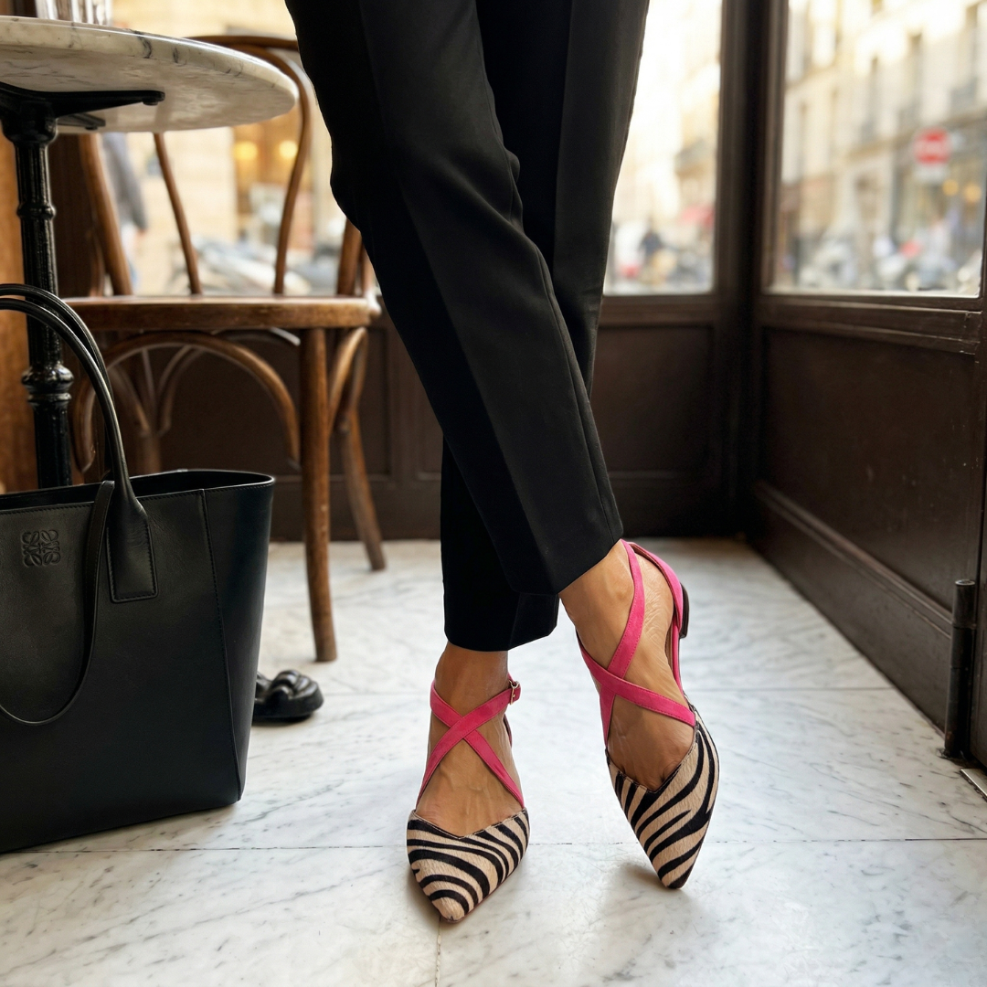 Ellen - Pointed Strap Flats
