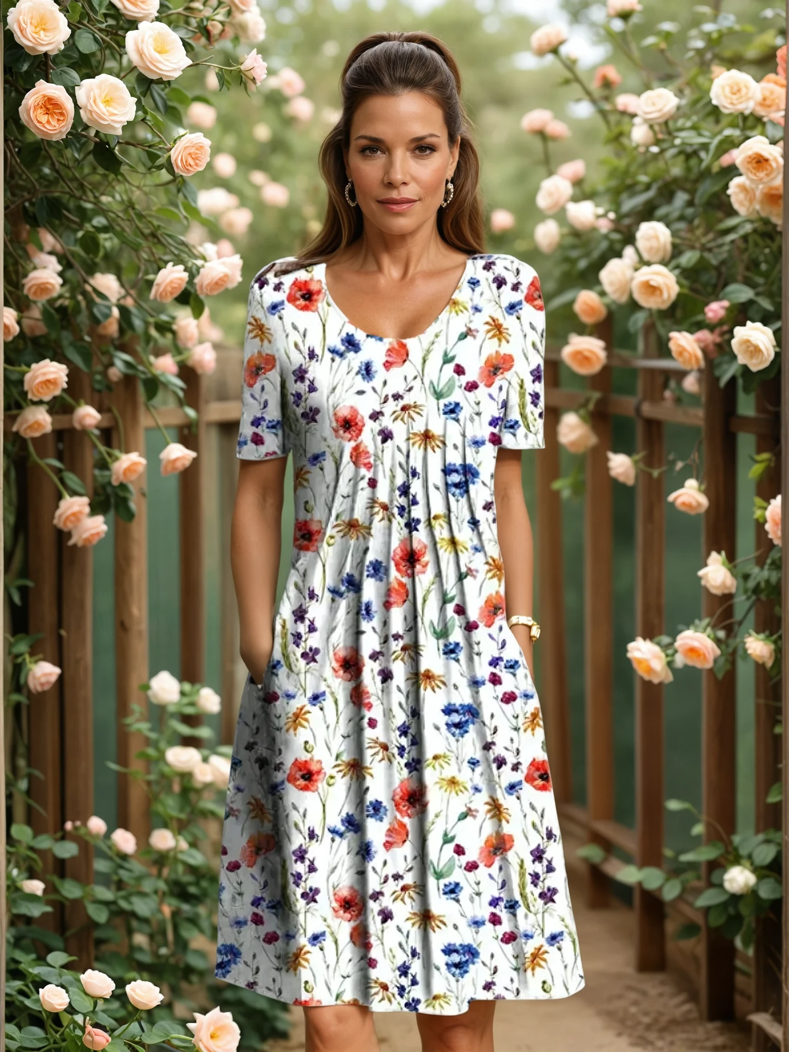 Joan | Elegant Dress with Tummy Coverage