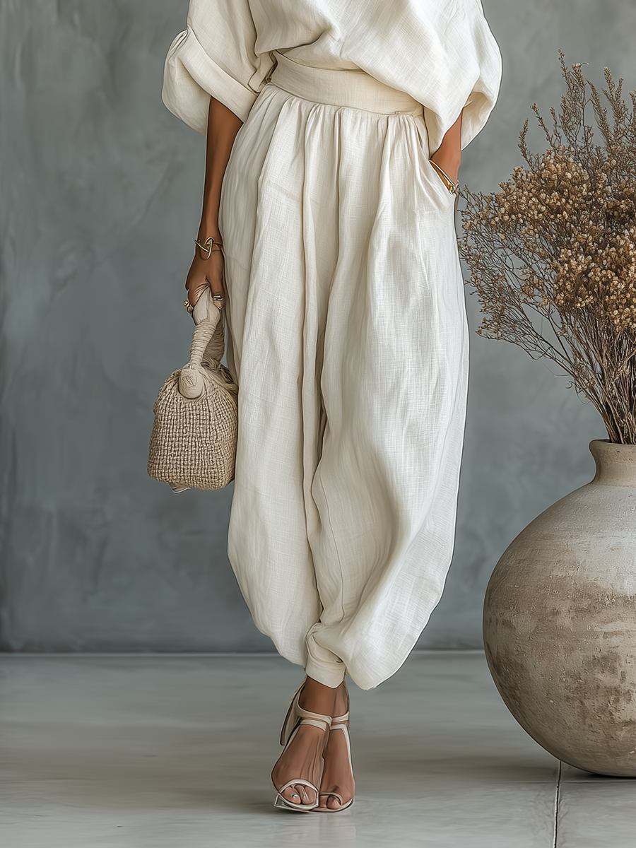 Selly | Off-Shoulder Linen Co-Ord Set