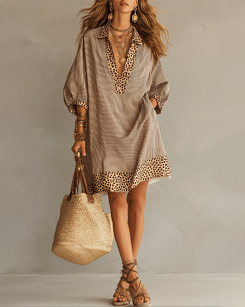 Nena Leopard Midi Dress