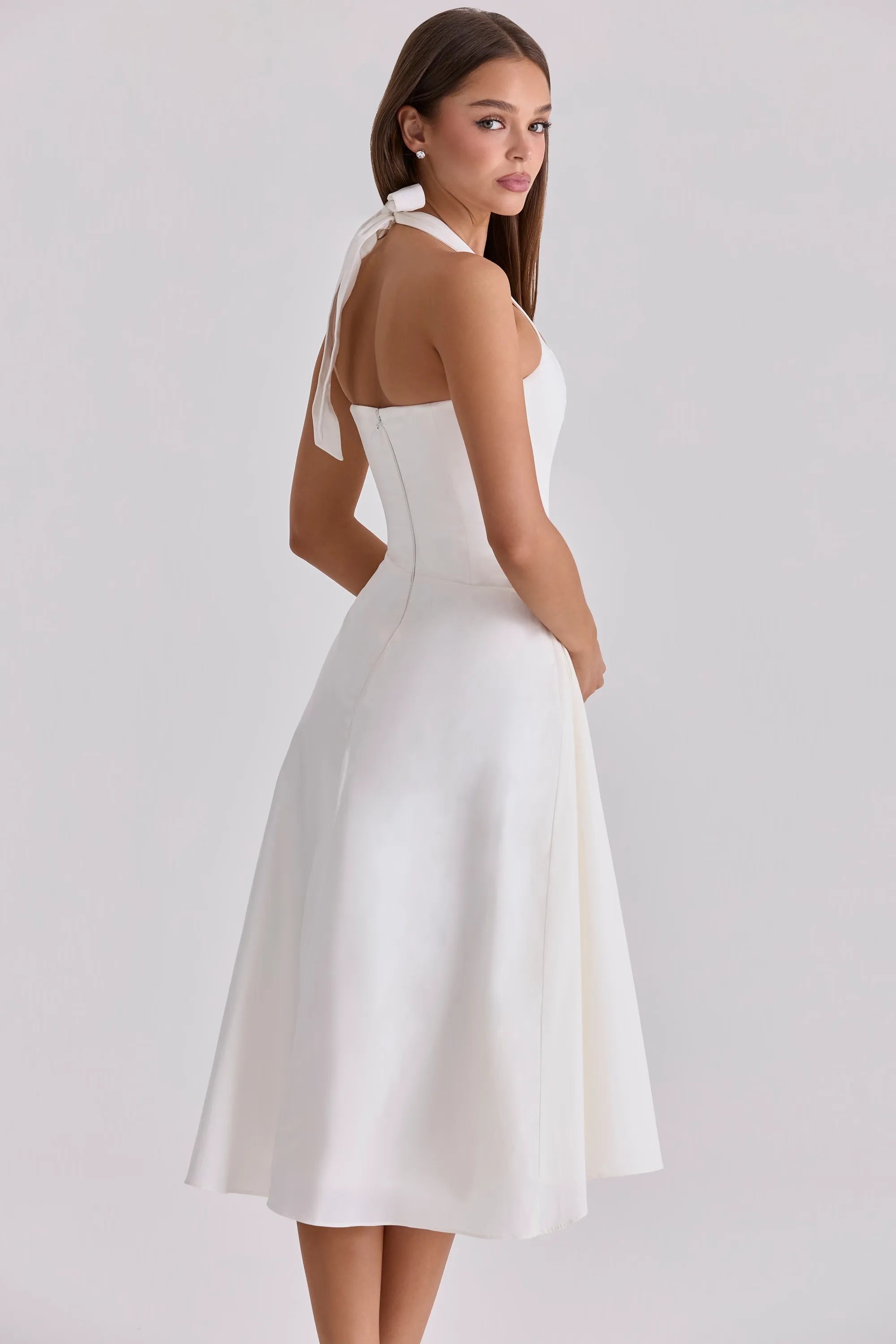 Mila Halter Neck Midi Dress