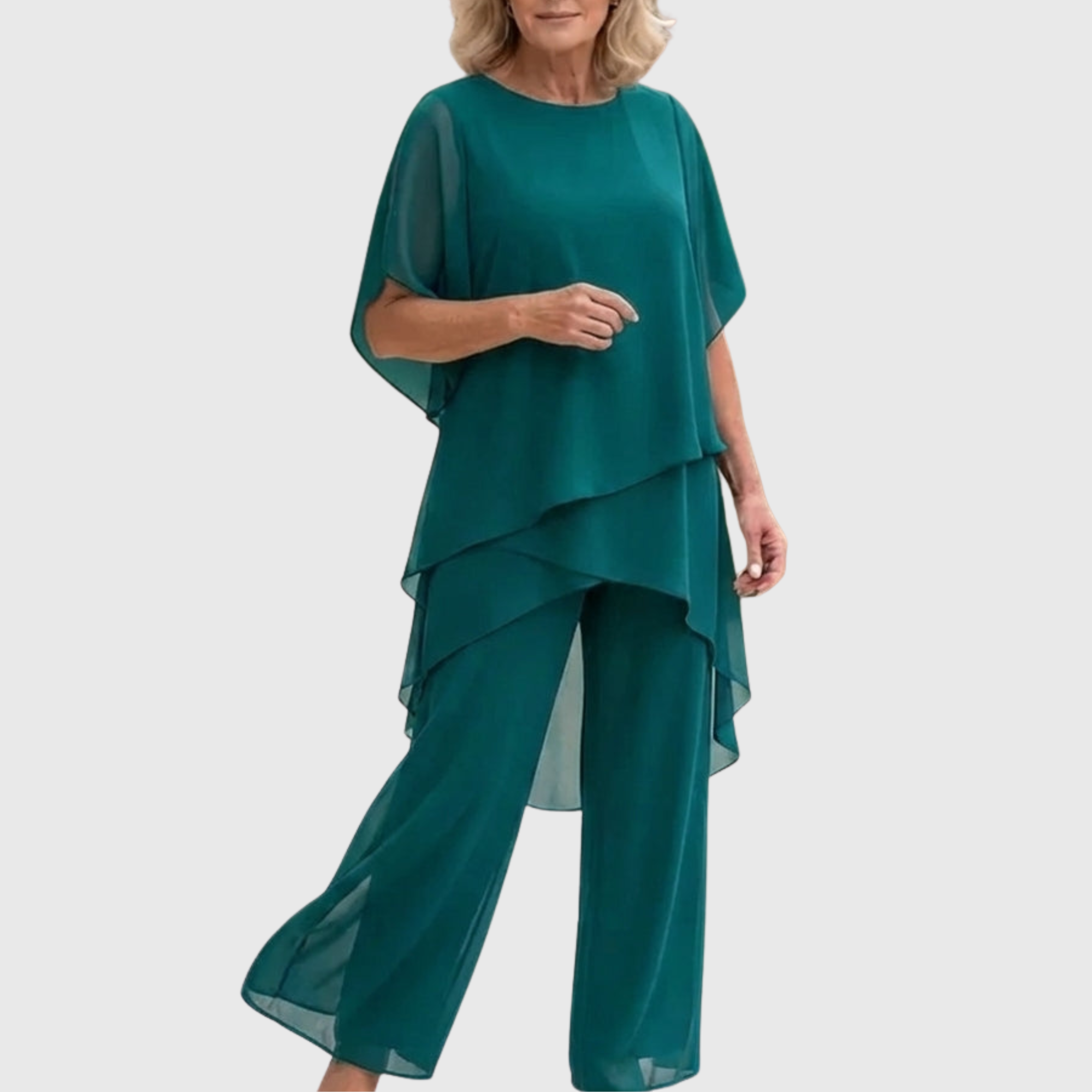 Lila | Draped Top With Palazzo Pants