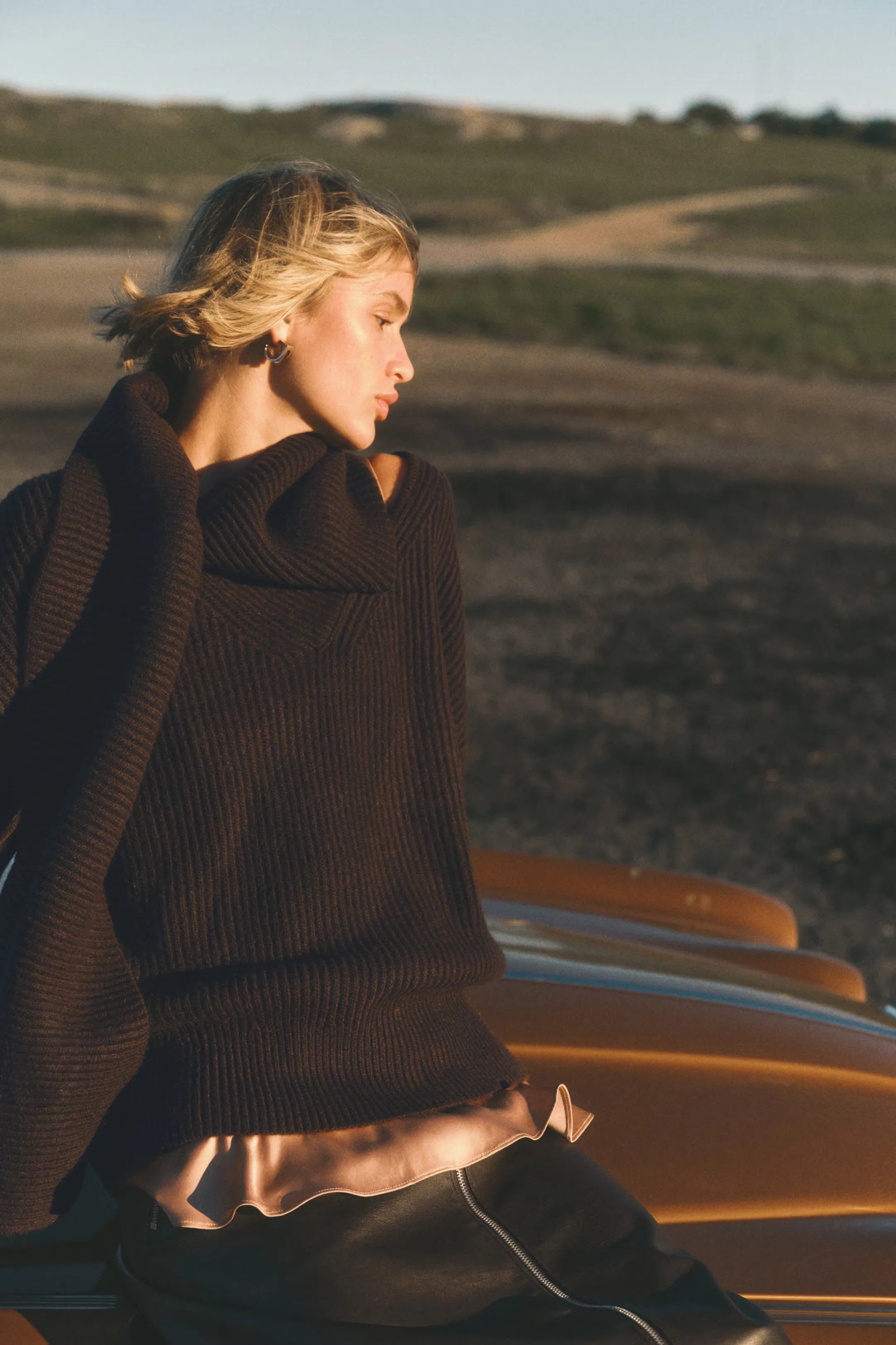 Sasha Knitted Shawl Sweater