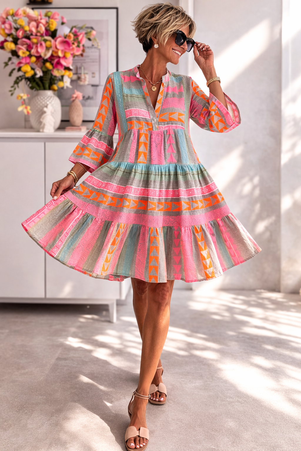 Victoria | Vibrant Midi Dress