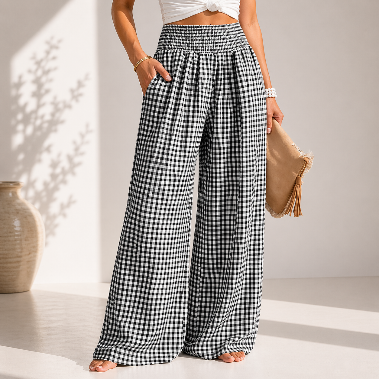 Darcie Gingham Trousers