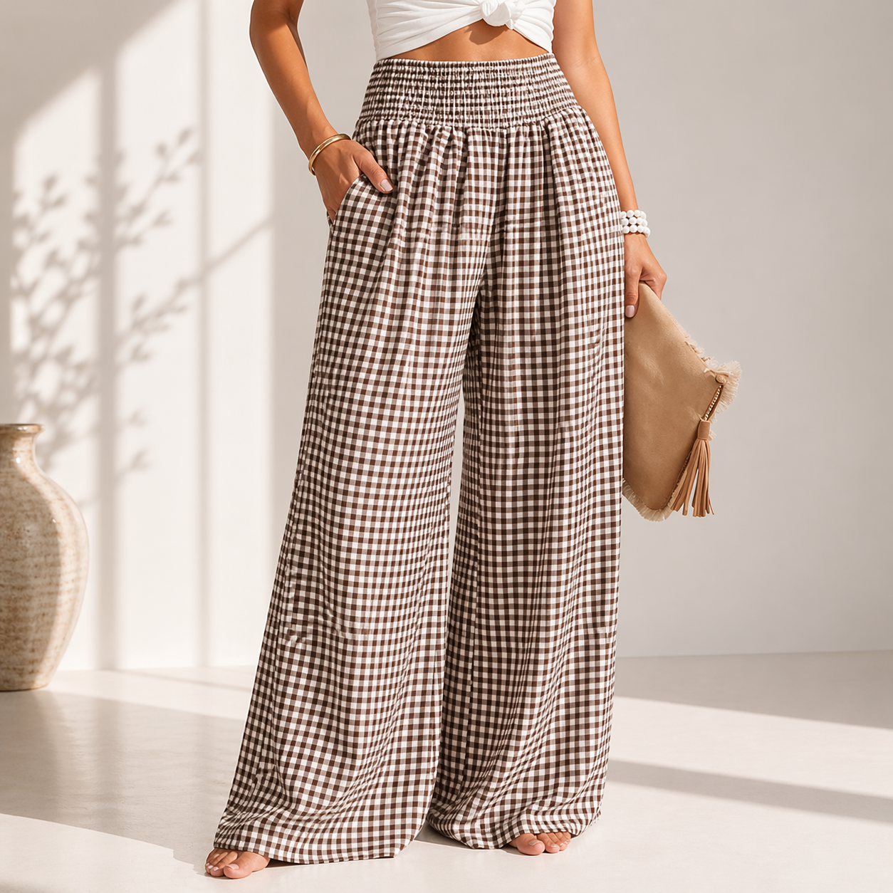 Darcie Gingham Trousers