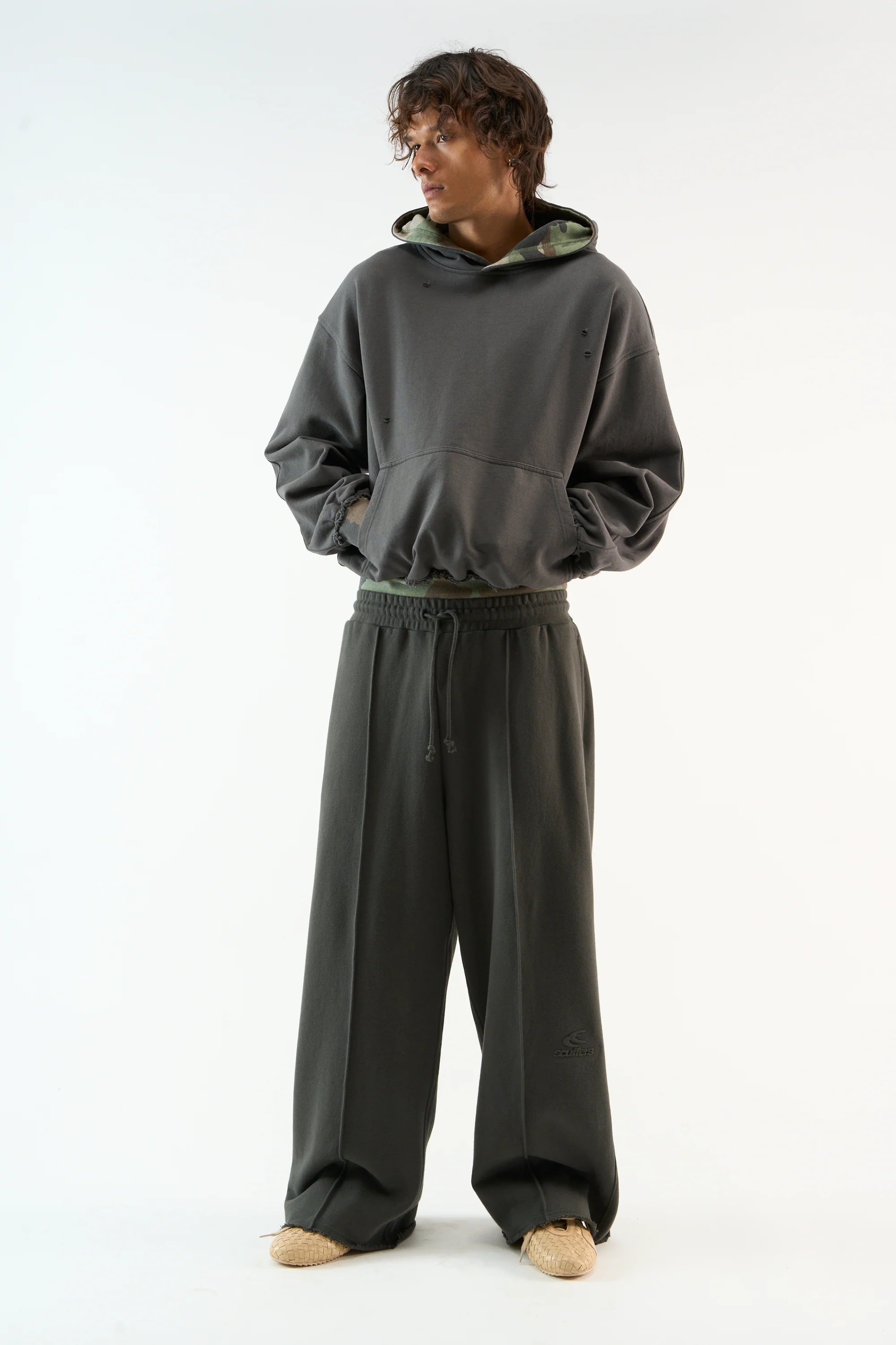 Distressed Camo Hoodie