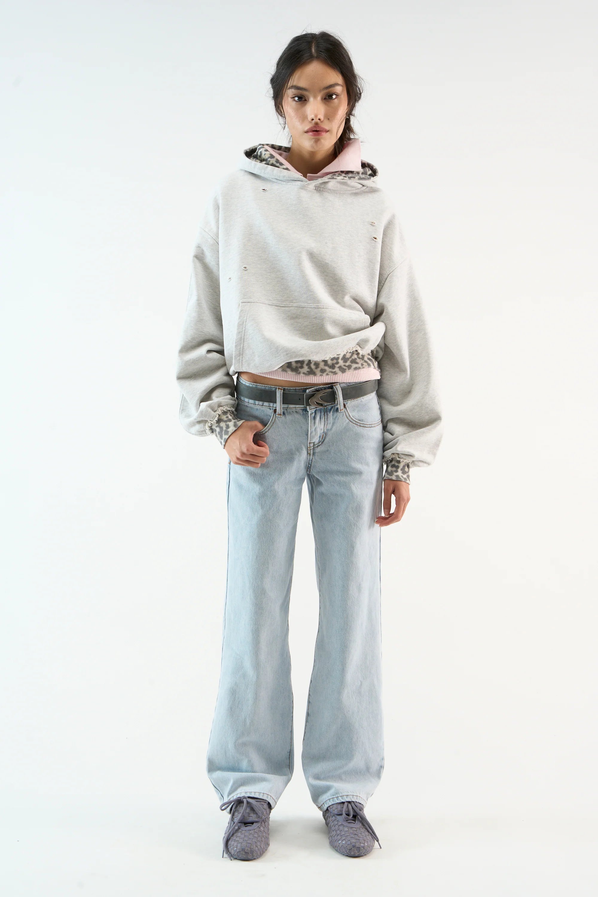 Distressed Camo Hoodie