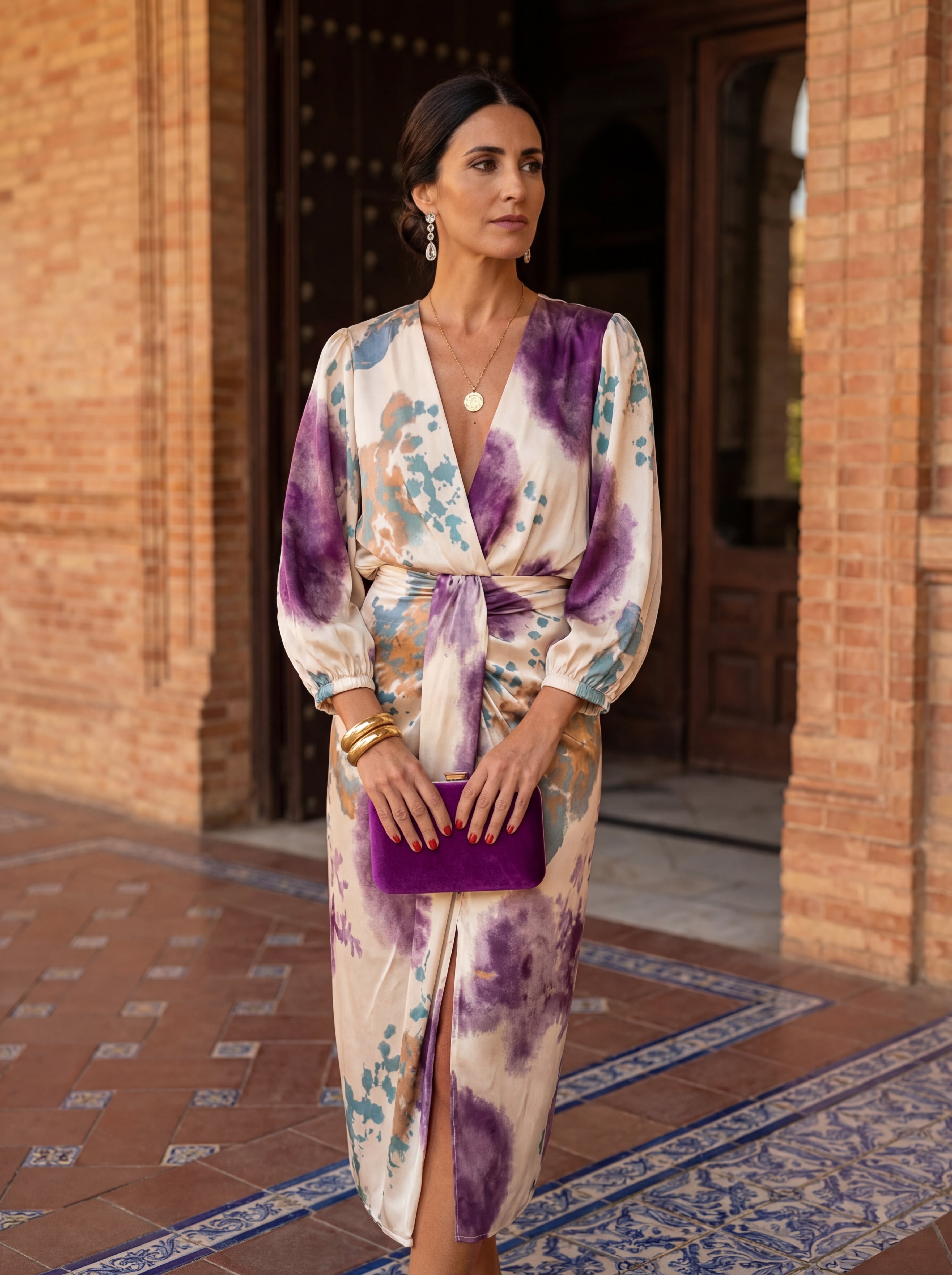 Clarissa - Elegant V-neck Dress