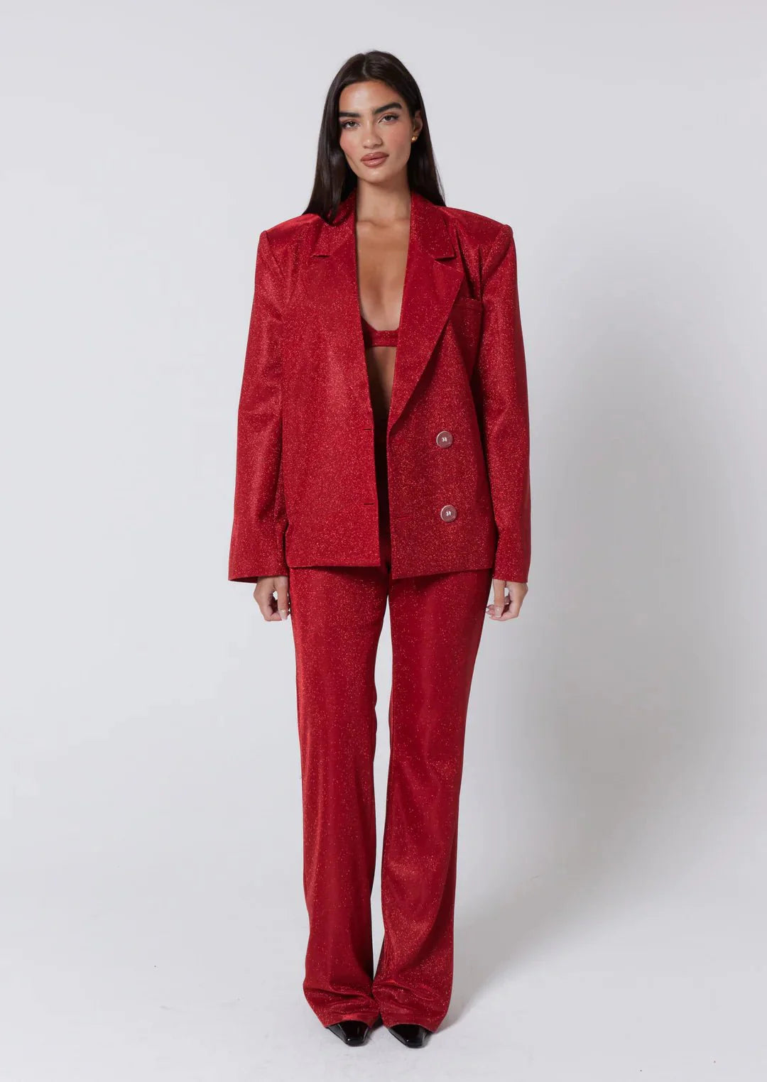 Glitter Blazer and top + FREE trousers - LOUVELLI