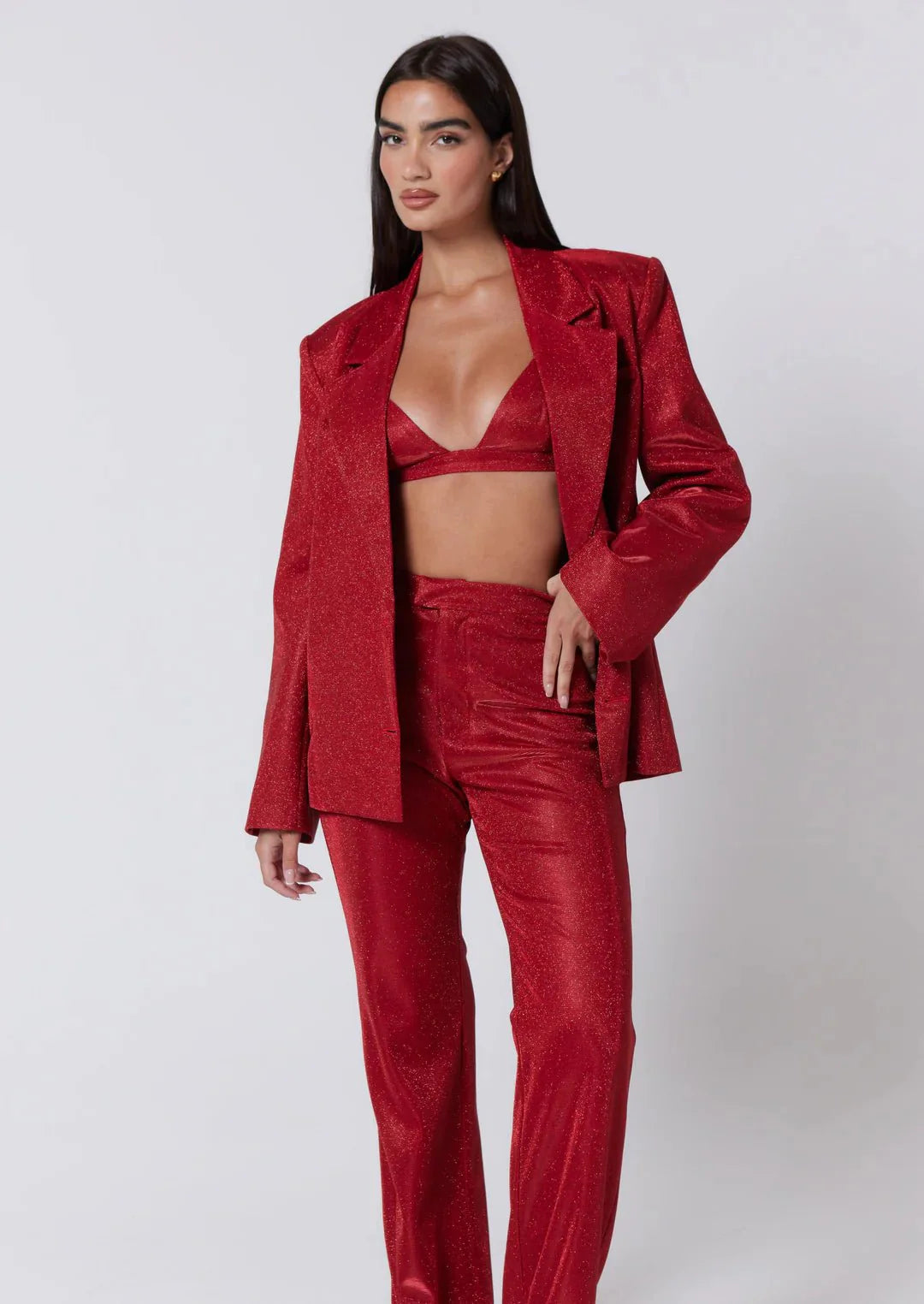 Glitter Blazer and top + FREE trousers - LOUVELLI