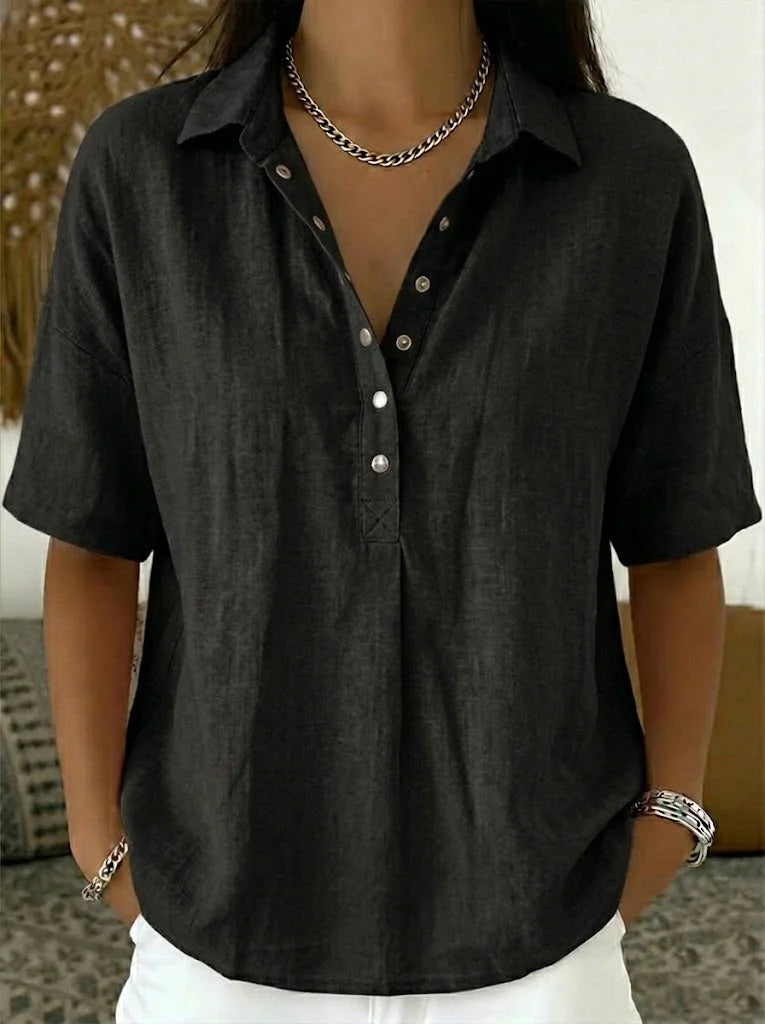Millie | Blouse with Collar and Buttons