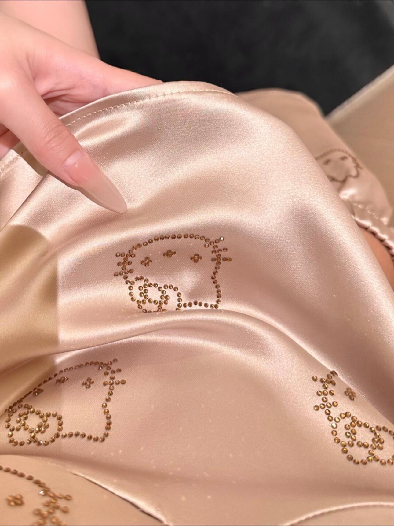 Hello Kitty Champagne Satin Pajama Set