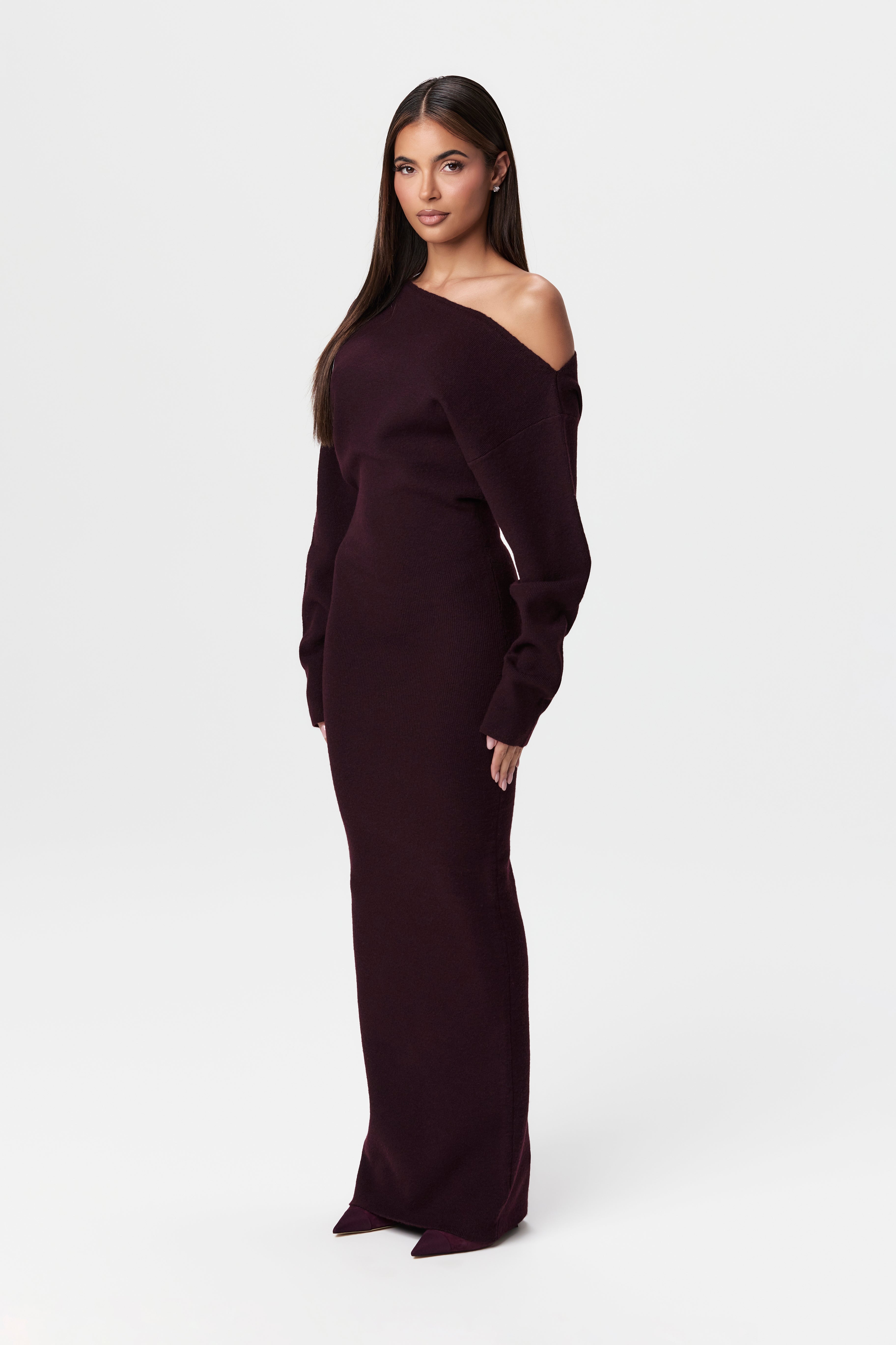Julia Knit Off-Shoulder Sweater Maxi Dress