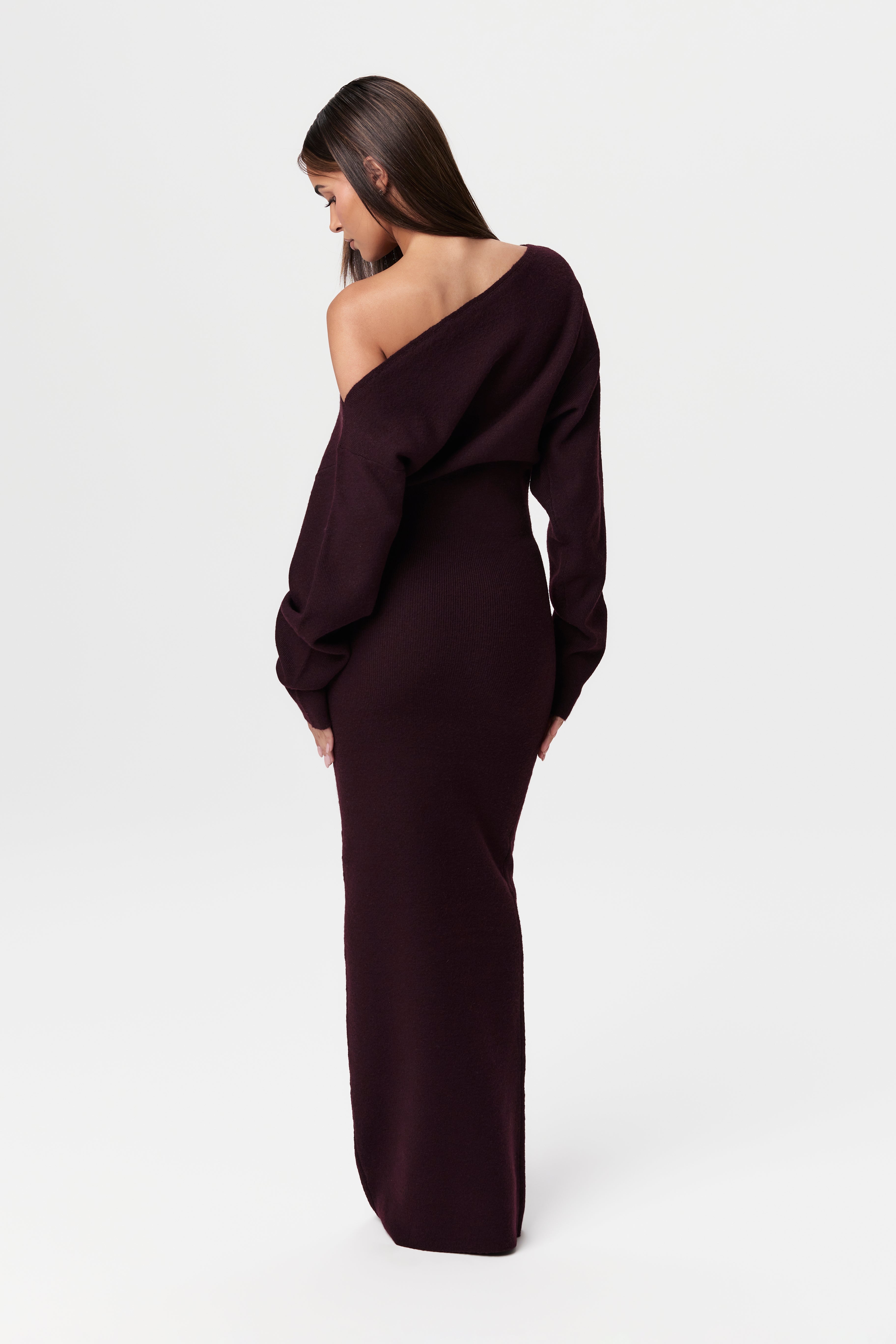 Julia Knit Off-Shoulder Sweater Maxi Dress