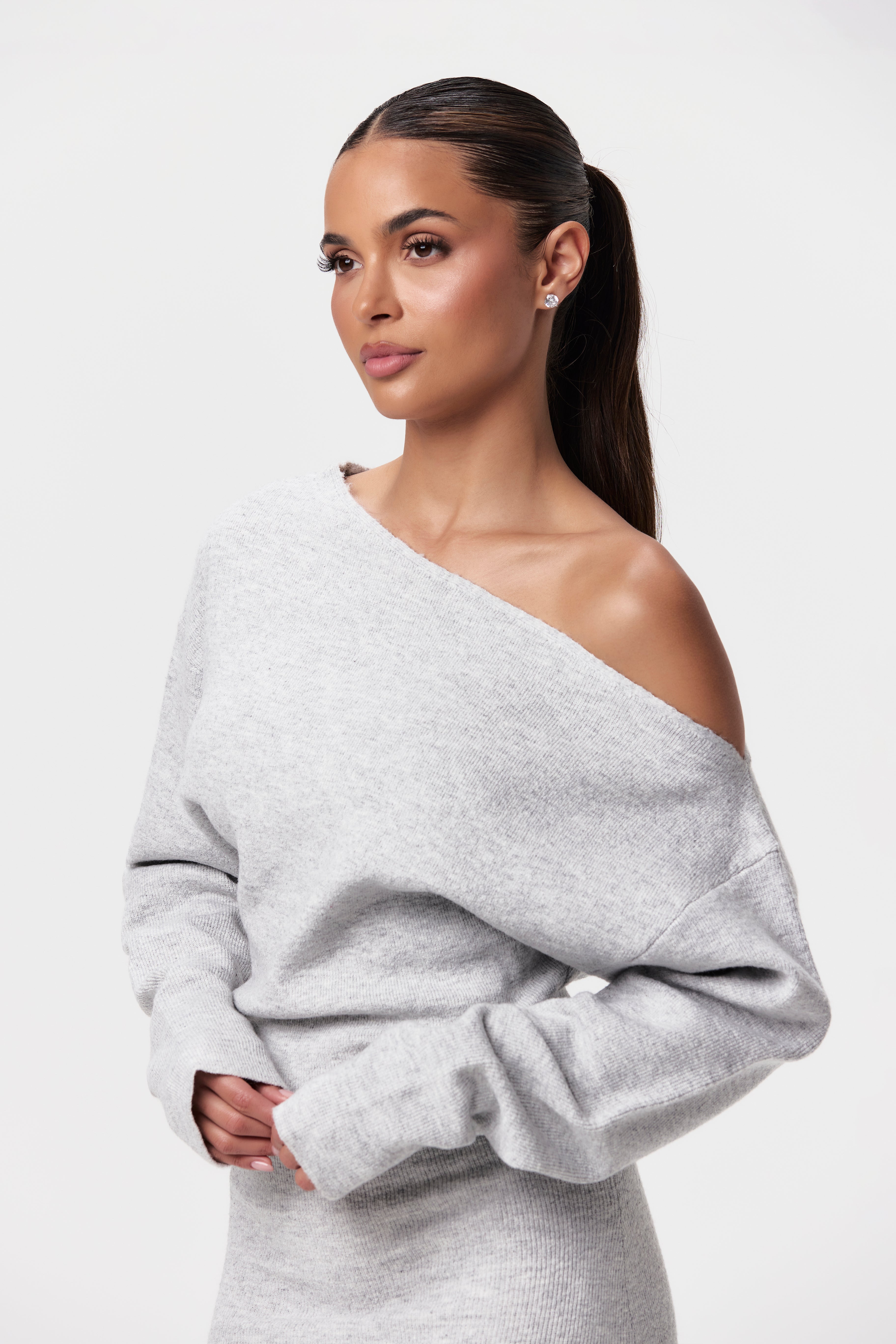Julia Knit Off-Shoulder Sweater Maxi Dress