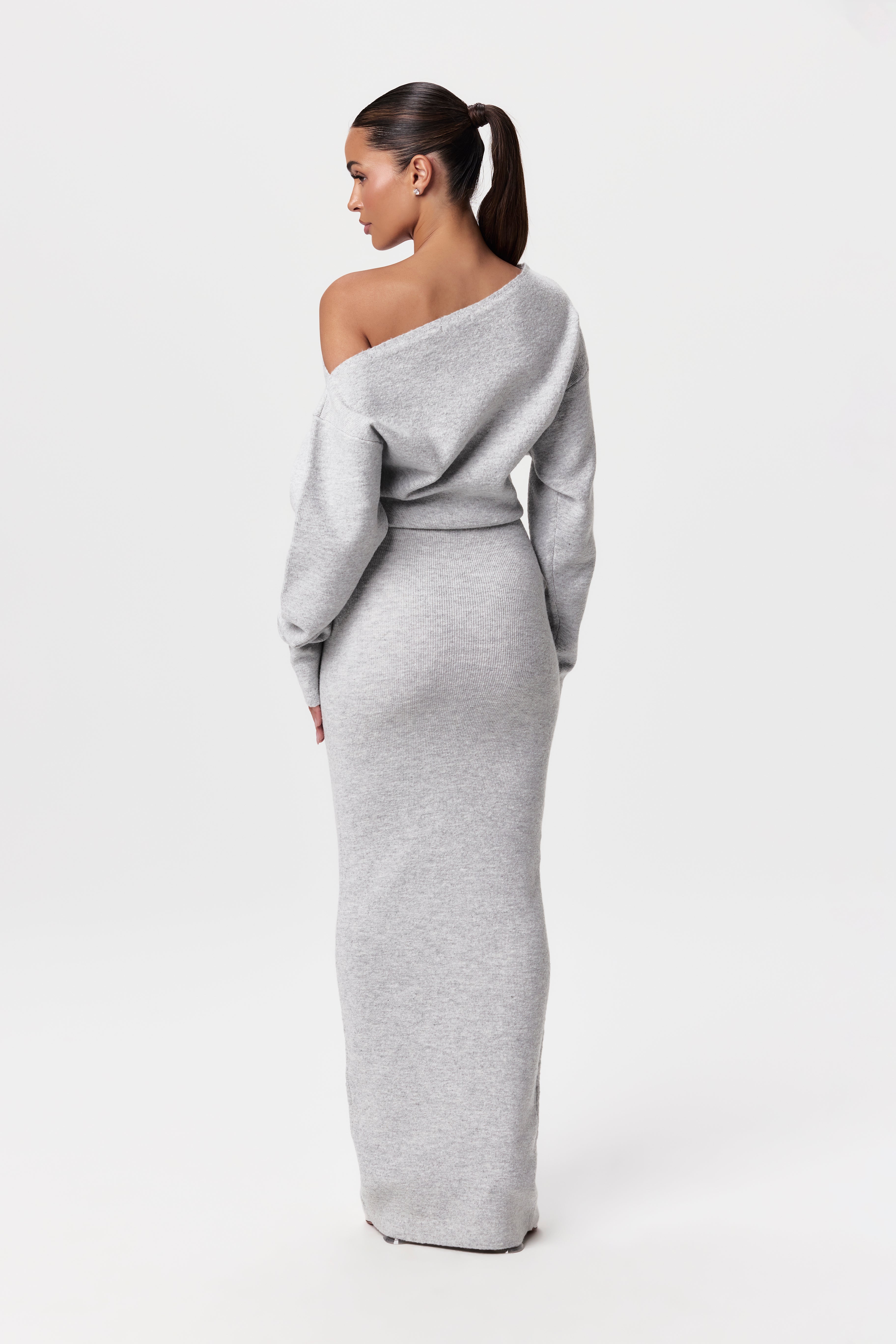 Julia Knit Off-Shoulder Sweater Maxi Dress