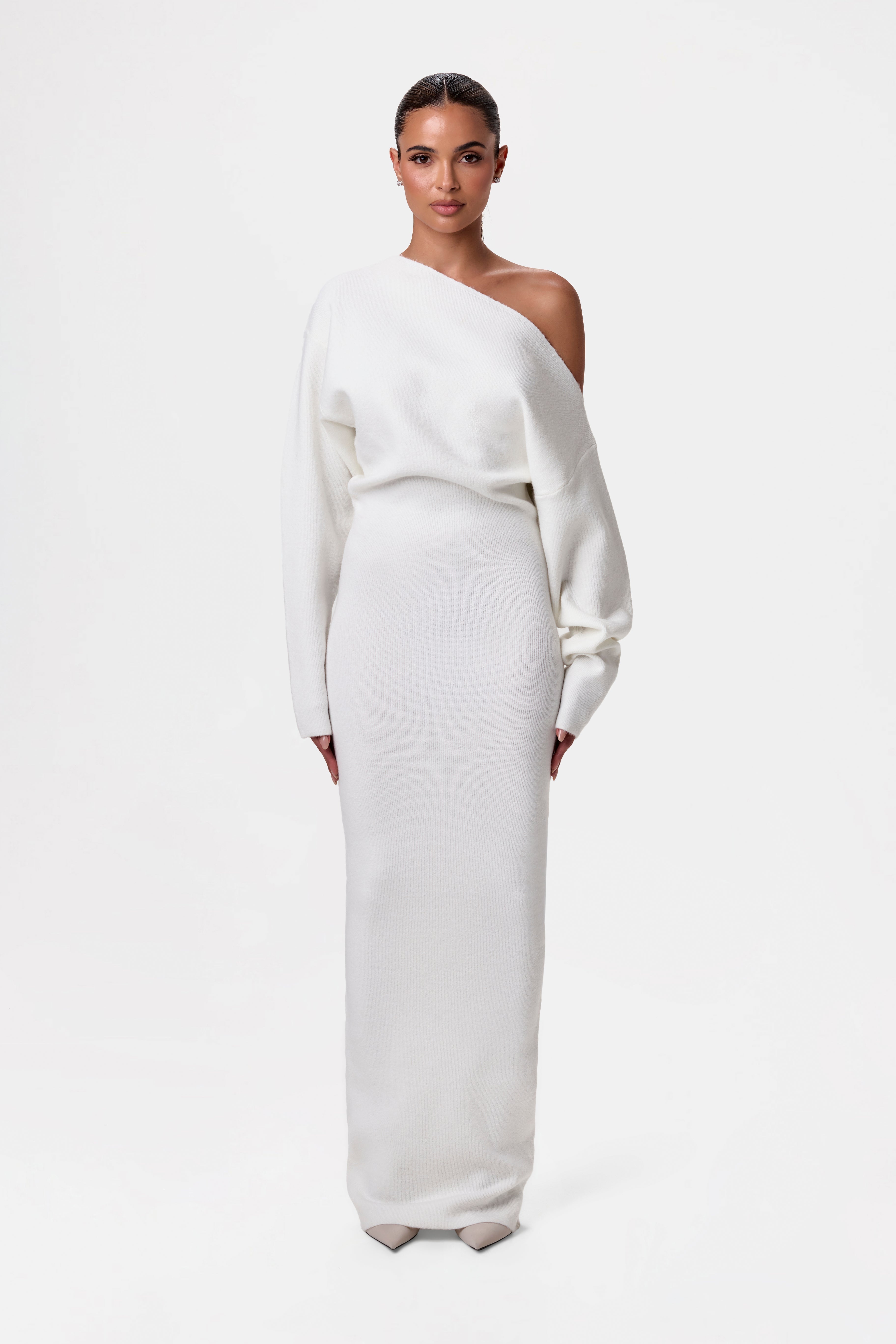 Julia Knit Off-Shoulder Sweater Maxi Dress