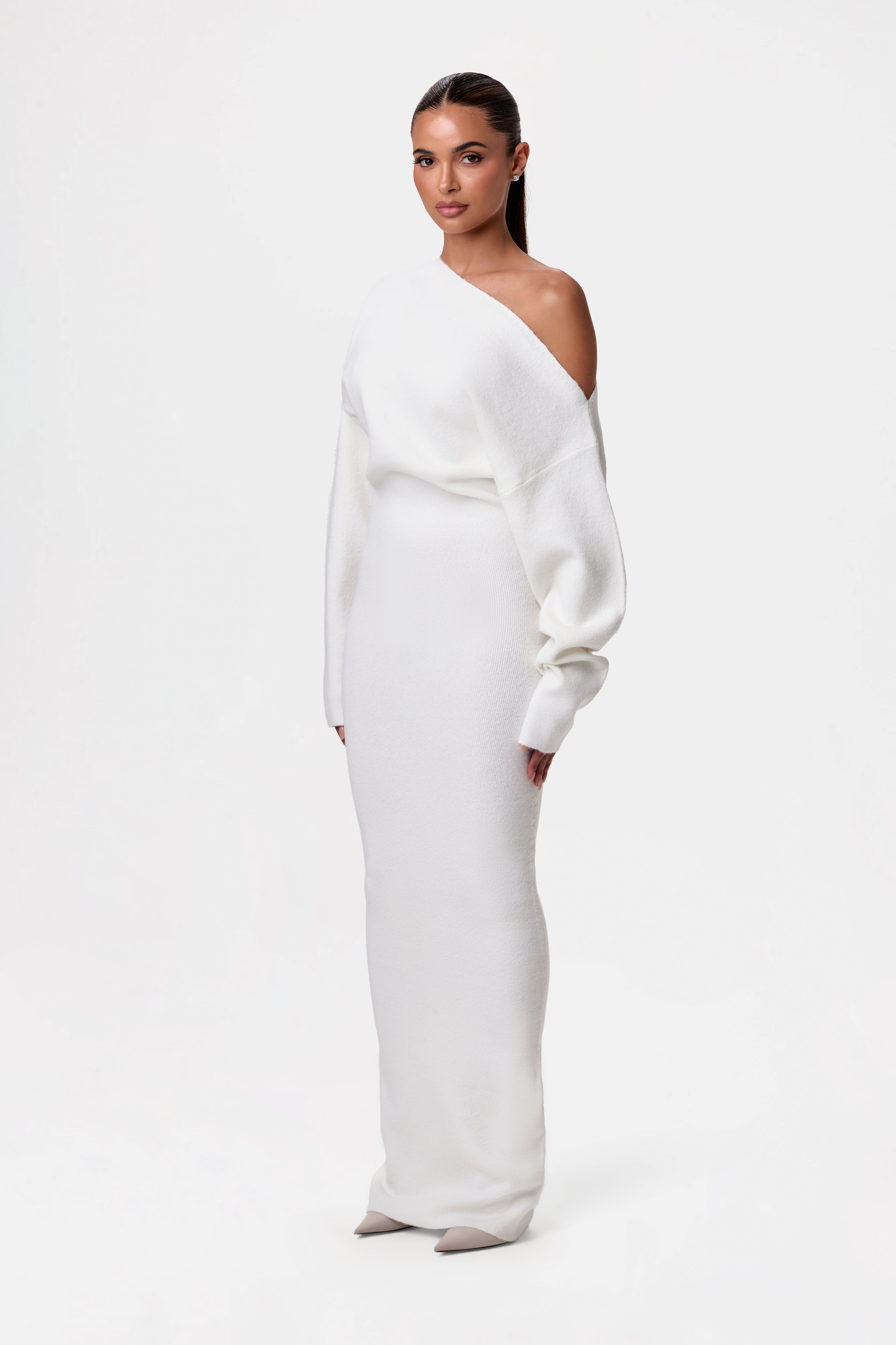 Julia Knit Off-Shoulder Sweater Maxi Dress
