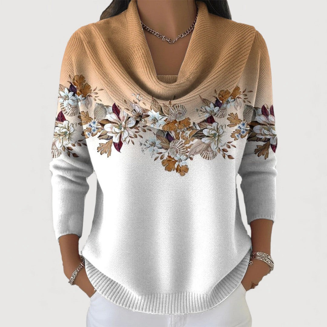 Lisa Floral jumper with soft neckline